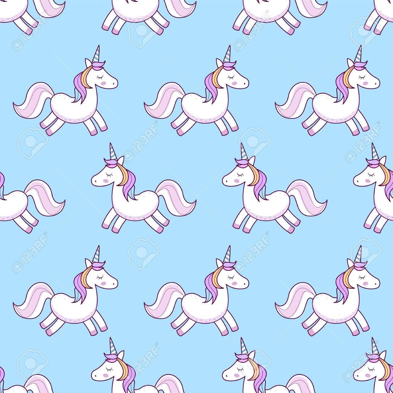 1300x1300 Cute Blue Unicorn Wallpaper