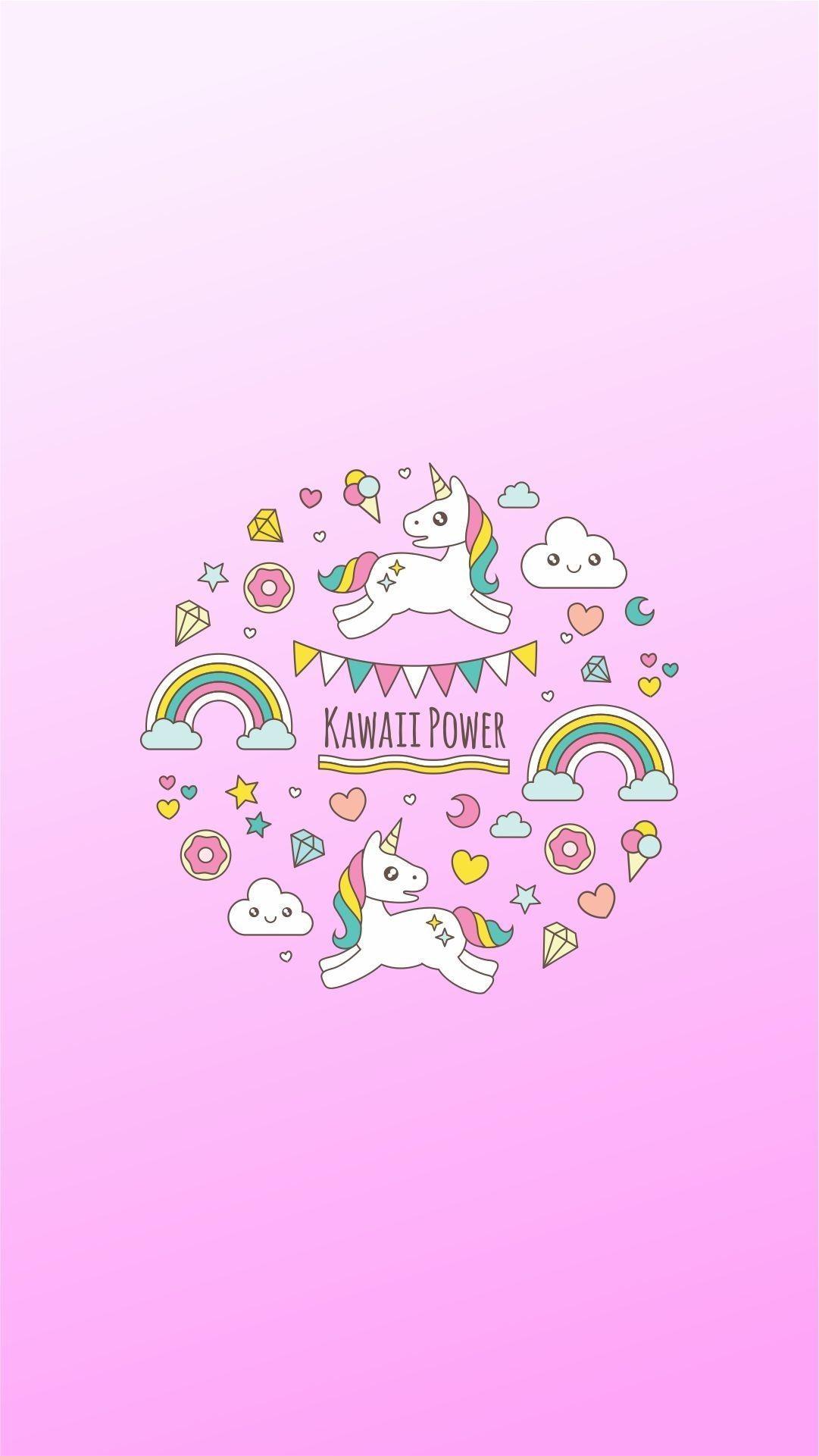 1081x1921 Kawaii Unicorn Wallpaper
