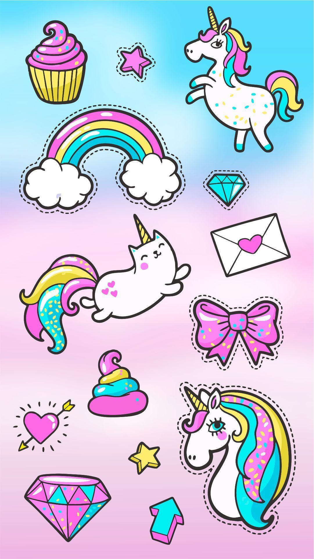 1081x1921 Kawaii Unicorn Wallpaper