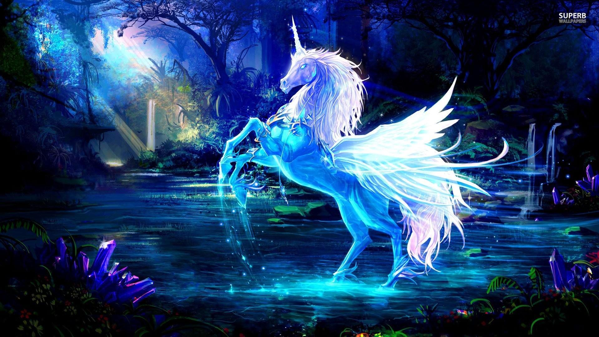 1920x1080 Ice Unicorn Wallpaper