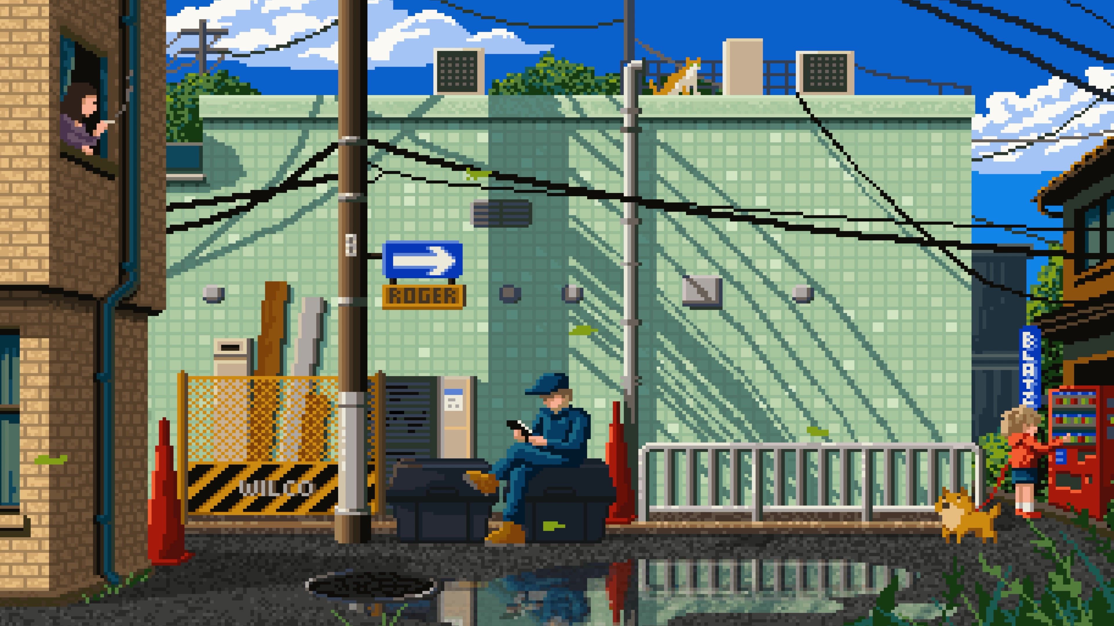3840x2160 Pixel City Calm Live Wallpaper