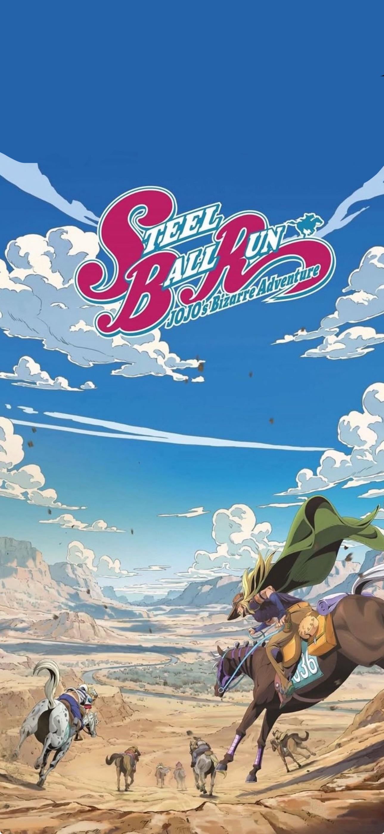 1289x2796 Steel Ball Run Release Poster Wallpaper