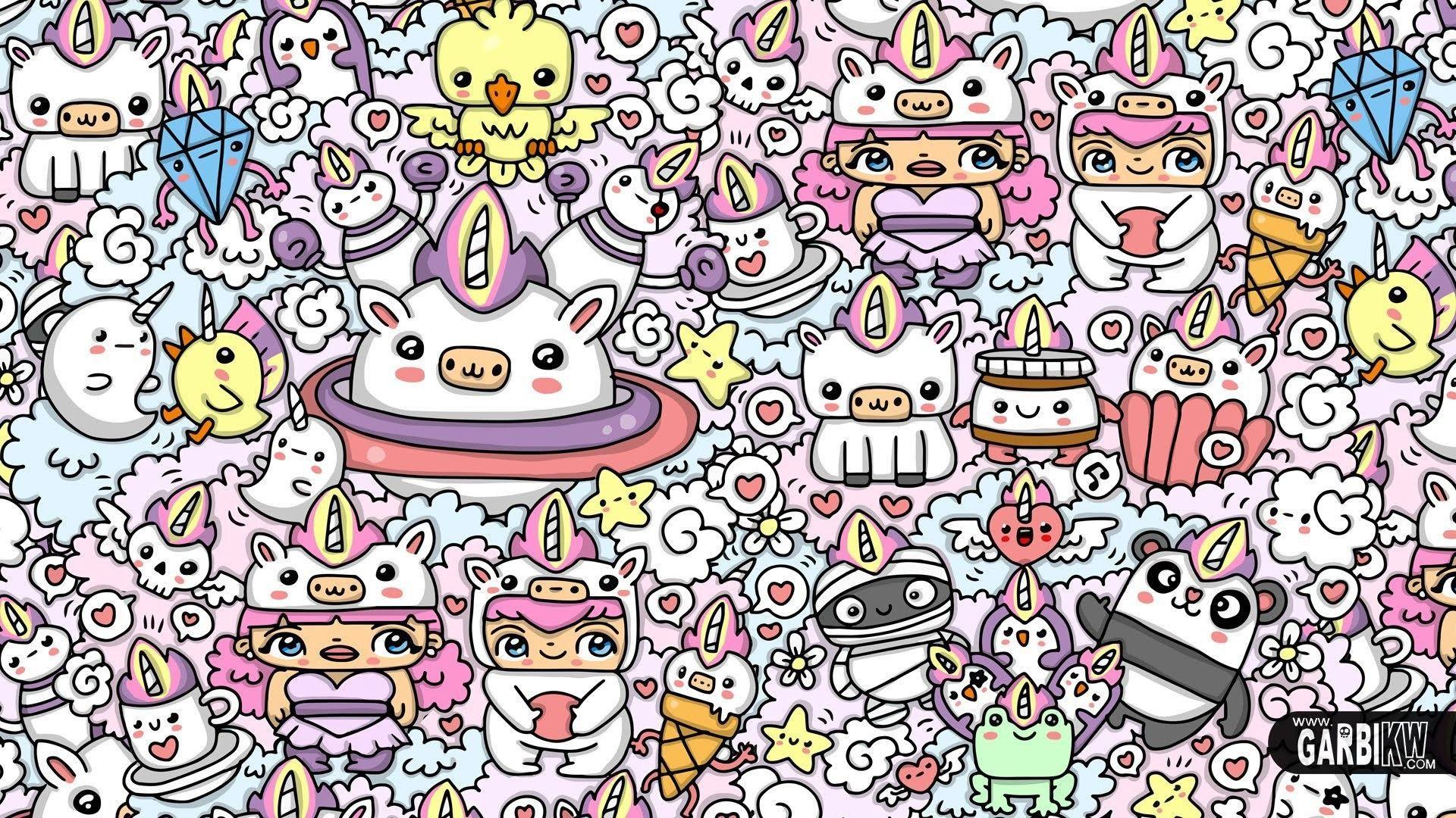 1920x1080 Unicorn Cute Kawaii Computer Background .