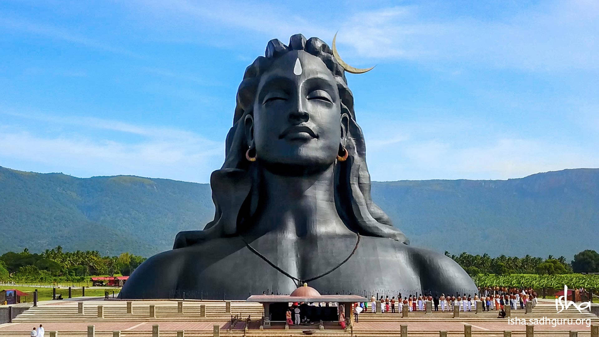 1920x1080 Download Bholenath HD Lord Shiva Bust Sculpture Wallpaper