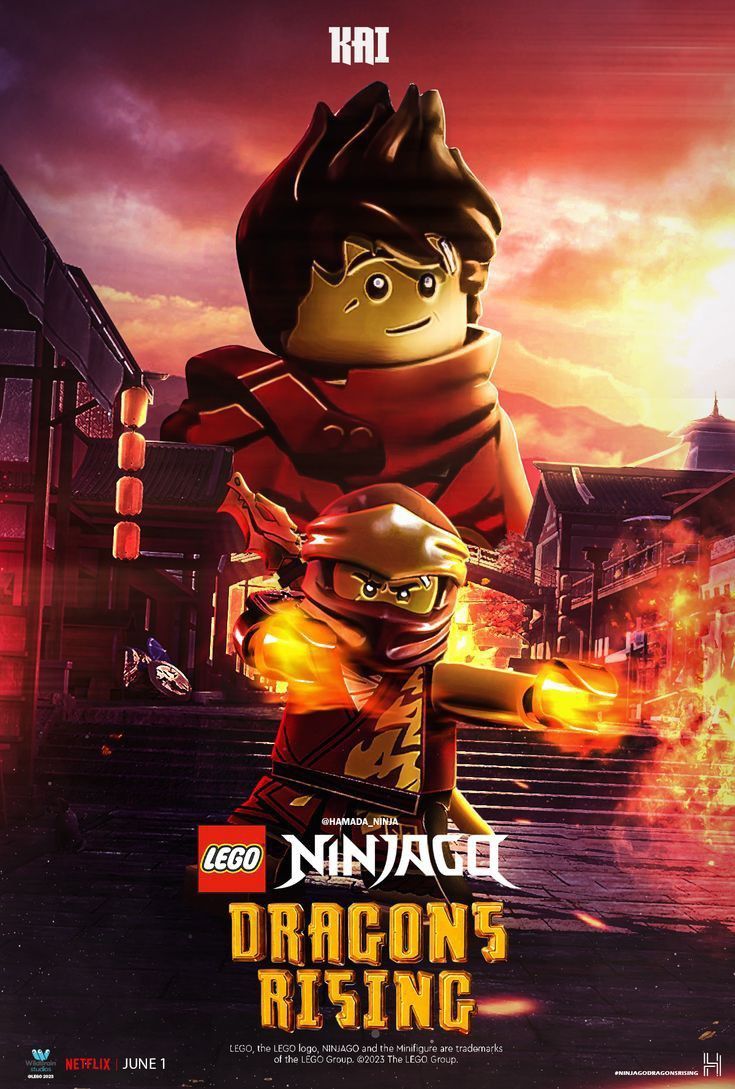 735x1089 Ninjago dragons rising wallpaper. Kai poster ninjago, Ninjago movie poster, Ninjago season 5