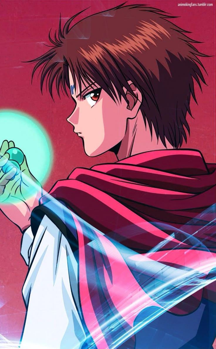 736x1189 Anime Character with Red Hair and Green Light. Hiei yu yu hakusho wallpaper, Anime -, 01