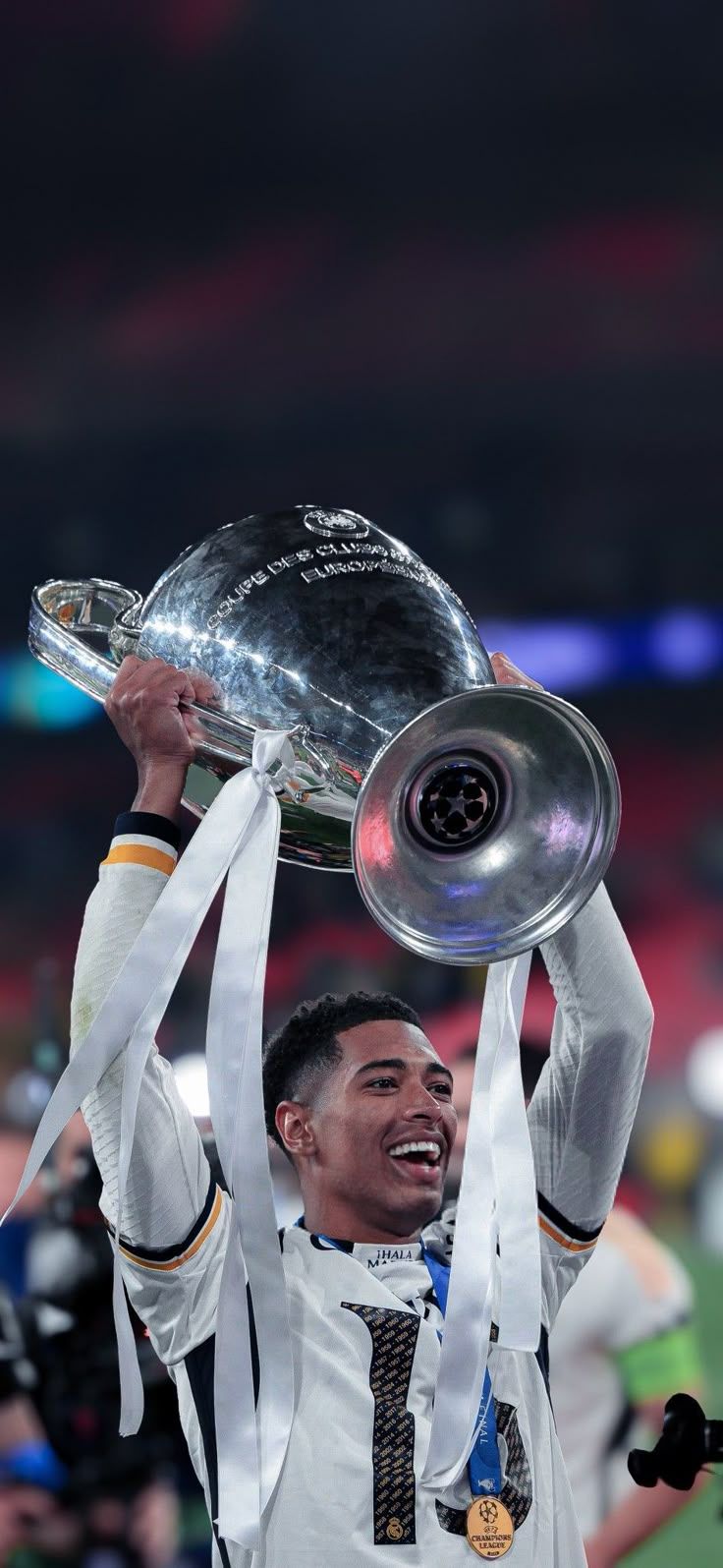 736x1595 Real madrid champions league wallpaper. Ronaldo trophy wallpaper, Real madrid ucl wallpaper, Jude belingham
