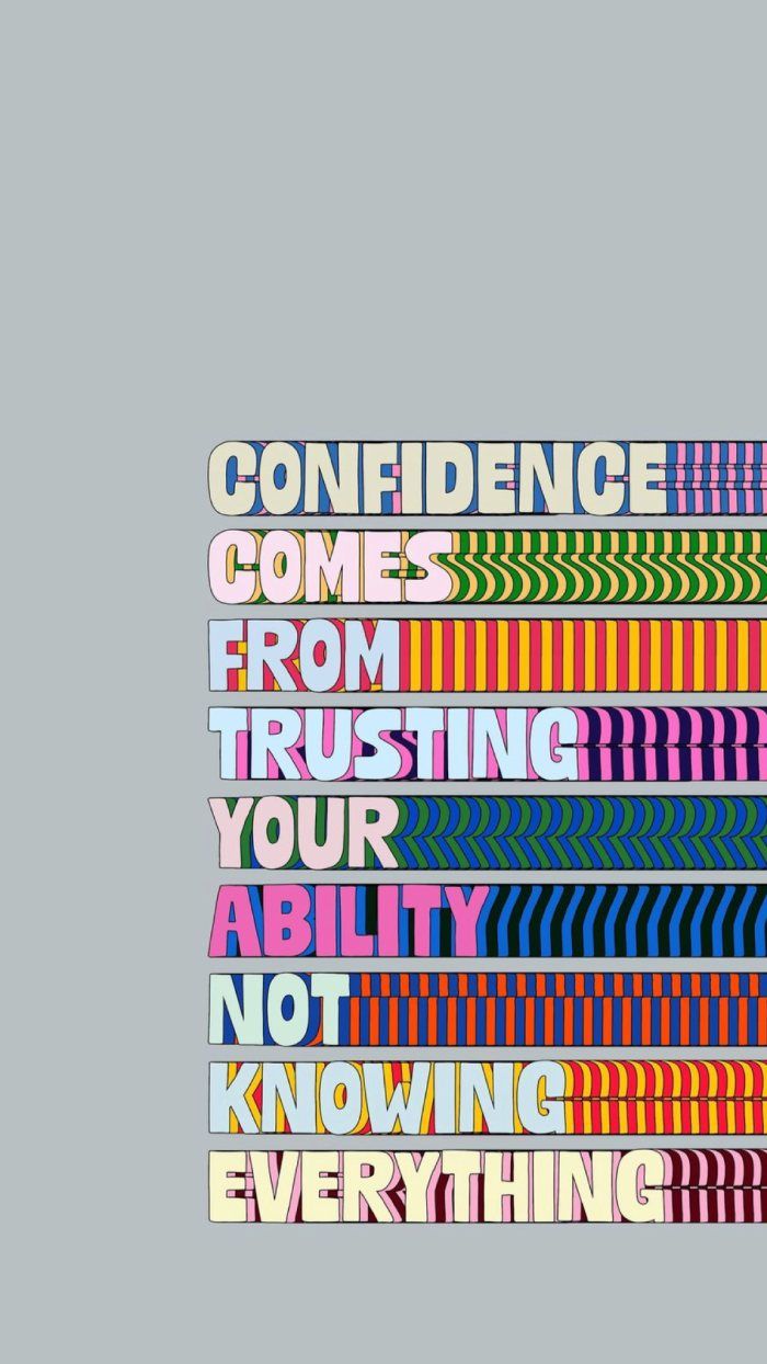 700x1244 Confidence Comes From Trusting Your Ability: Colourful Motivational Quote Background