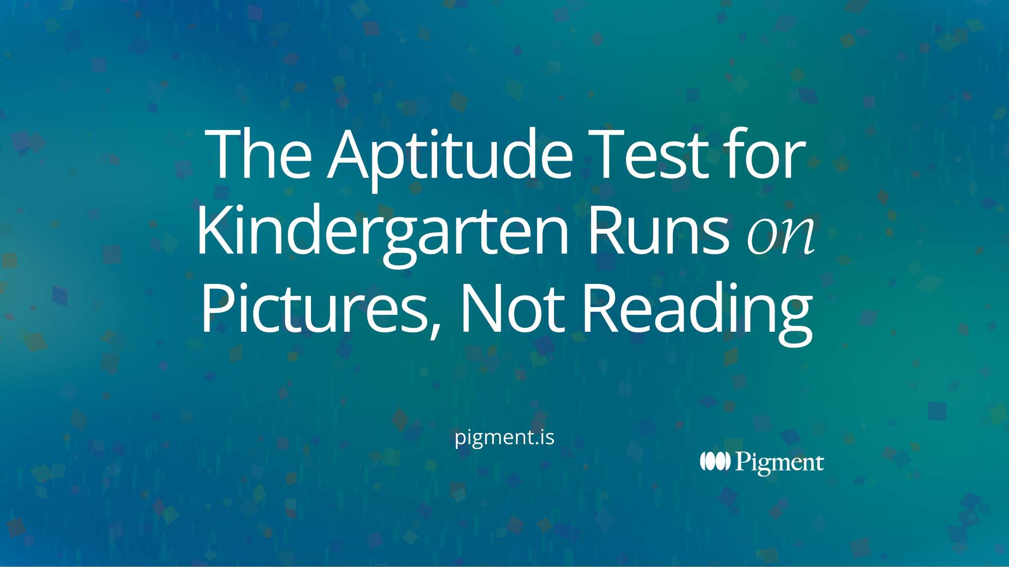 2048x1152 Aptitude Test for Kindergarten: CogAT, Scores, and Prep
