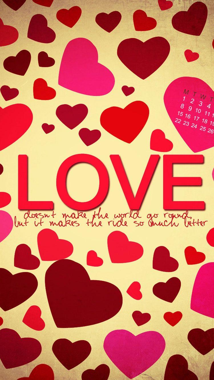 750x1334 Valentine's Day Phone Wallpaper .