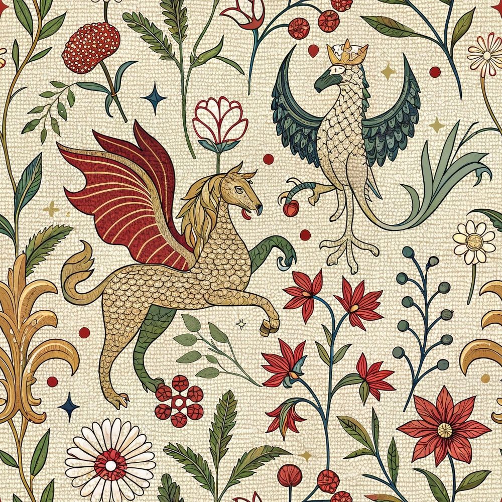 1000x1000 Medieval Tapestry Pattern 3 Quilting Cotton Fabric 118 Wide