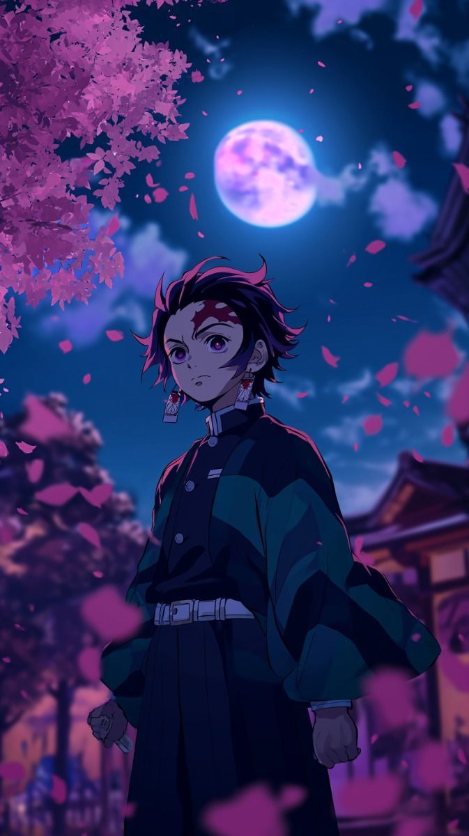 673x1200 Ai Anime wallpaper. scene from demon slayer