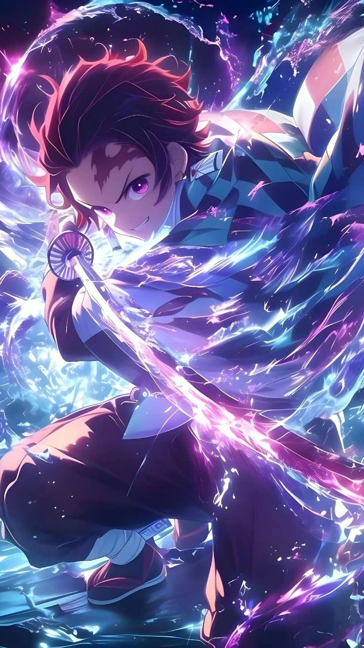736x1308 Hd anime wallpaper demon slayer. Tanjiro purple wallpaper, Demon slayer wallpaper tanjiro, Demon slayer aesthetic