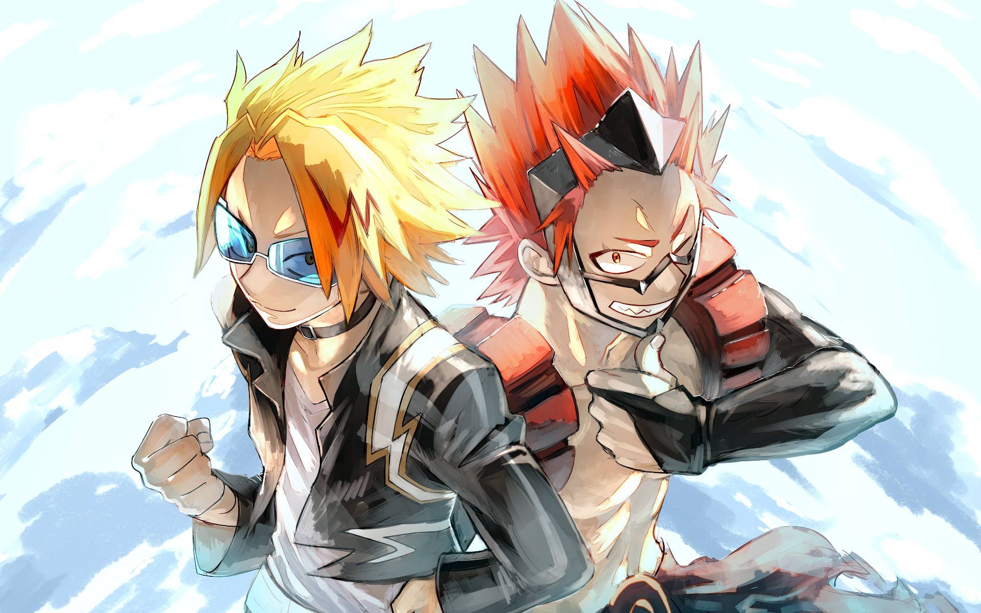 1920x1200 Download Denki Kaminari And Eijiro Kirishima Artwork Wallpaper