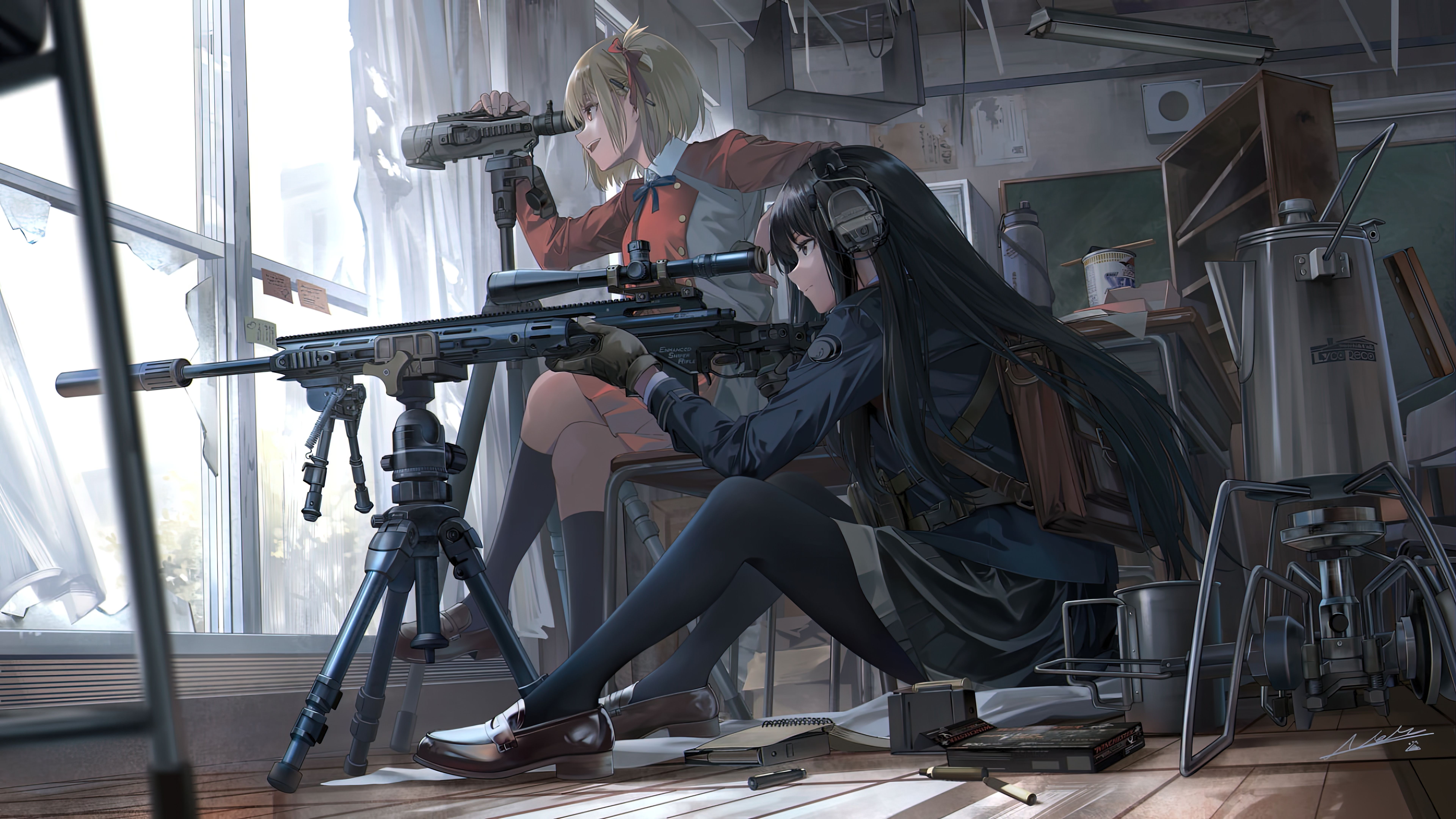 7680x4320 Lycoris Recoil: Chisato & Takina Ultra HD 8K Wallpaperx4320