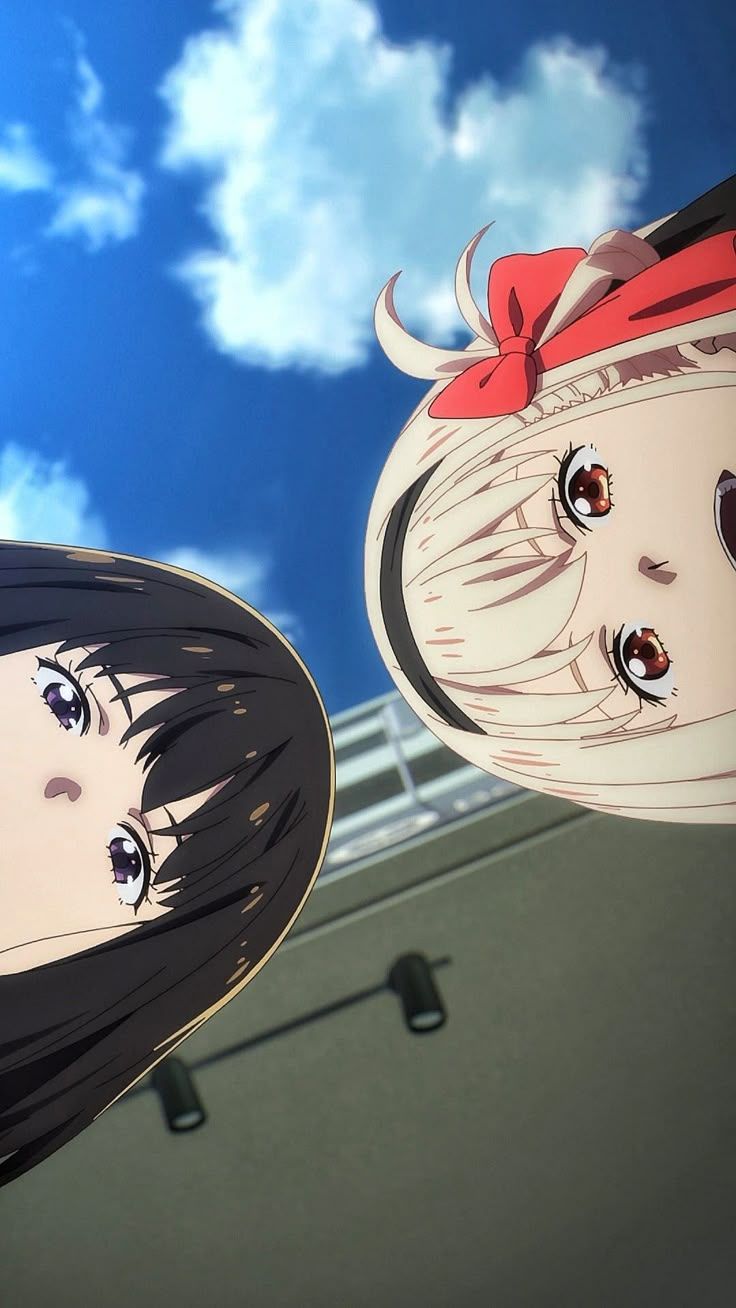 736x1308 Lycoris Recoil wallpaper