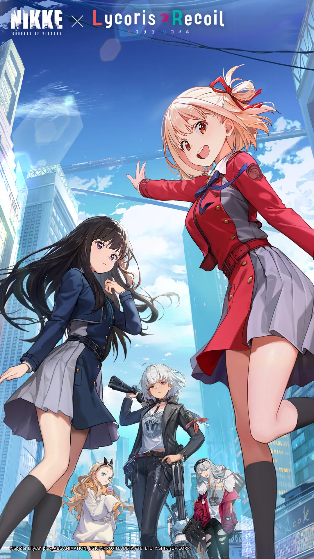 1080x1920 GODDESS OF VICTORY: NIKKE on X: 【Wallpaper Distribution】 We are distributing the「GODDESS OF VICTORY: NIKKE」 x 「Lycoris Recoil」wallpaper to all Commanders⭐ Feel free to save and use them as you like #NIKKE #