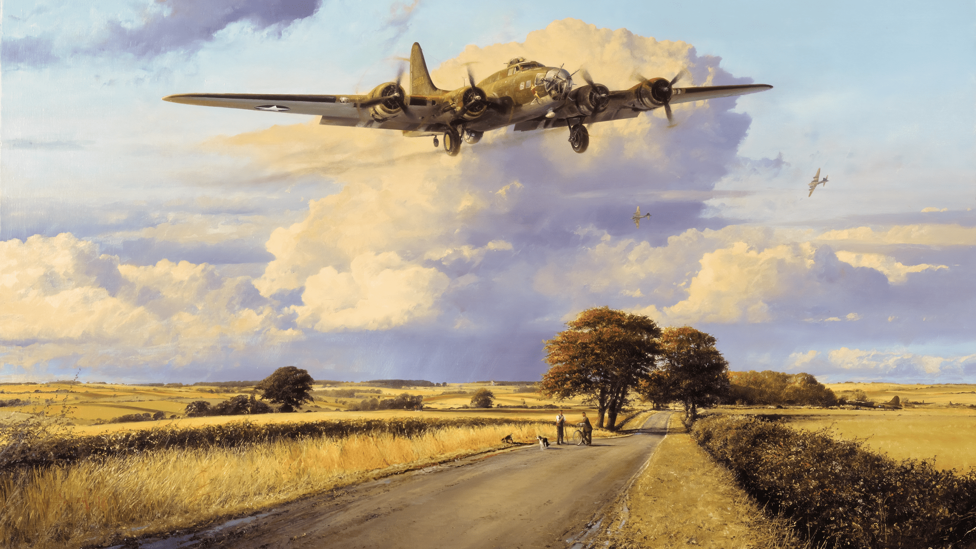 1920x1080 Boeing B 17 Flying Fortress Soars