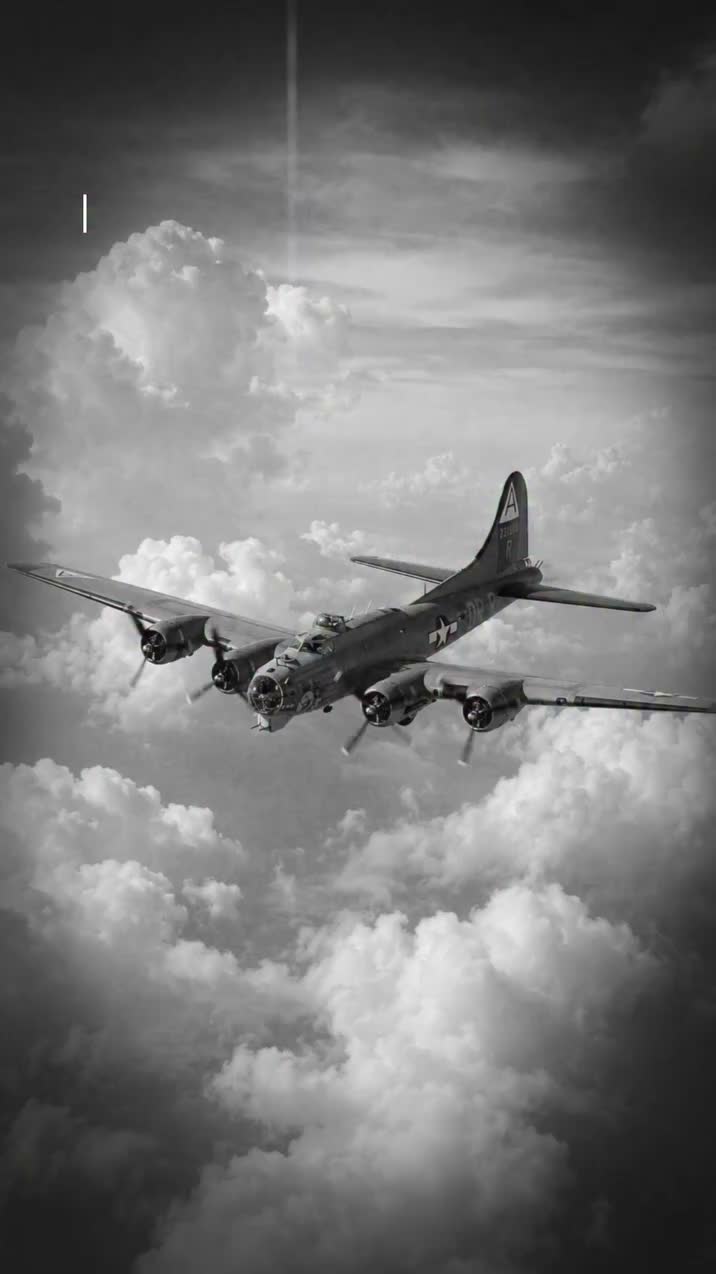 716x1274 The Unmistakable Sound Of The B 17 Flying Fortress., Four Powerful Radial Engines And One Of The Most Recognizable Silho. Old Military Planes Wallpaper, Wwii Military Aircraft, Airplane
