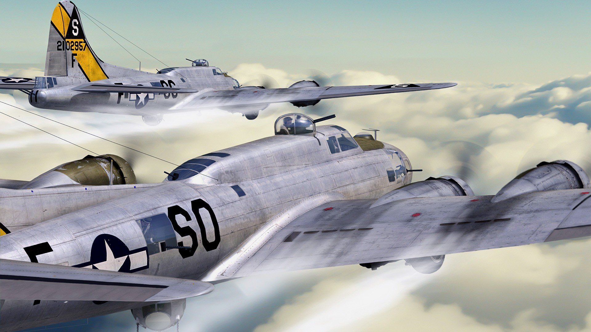 1920x1080 airplanes, B Flying, Fortress, Widescreen Wallpaper HD / Desktop and Mobile Background