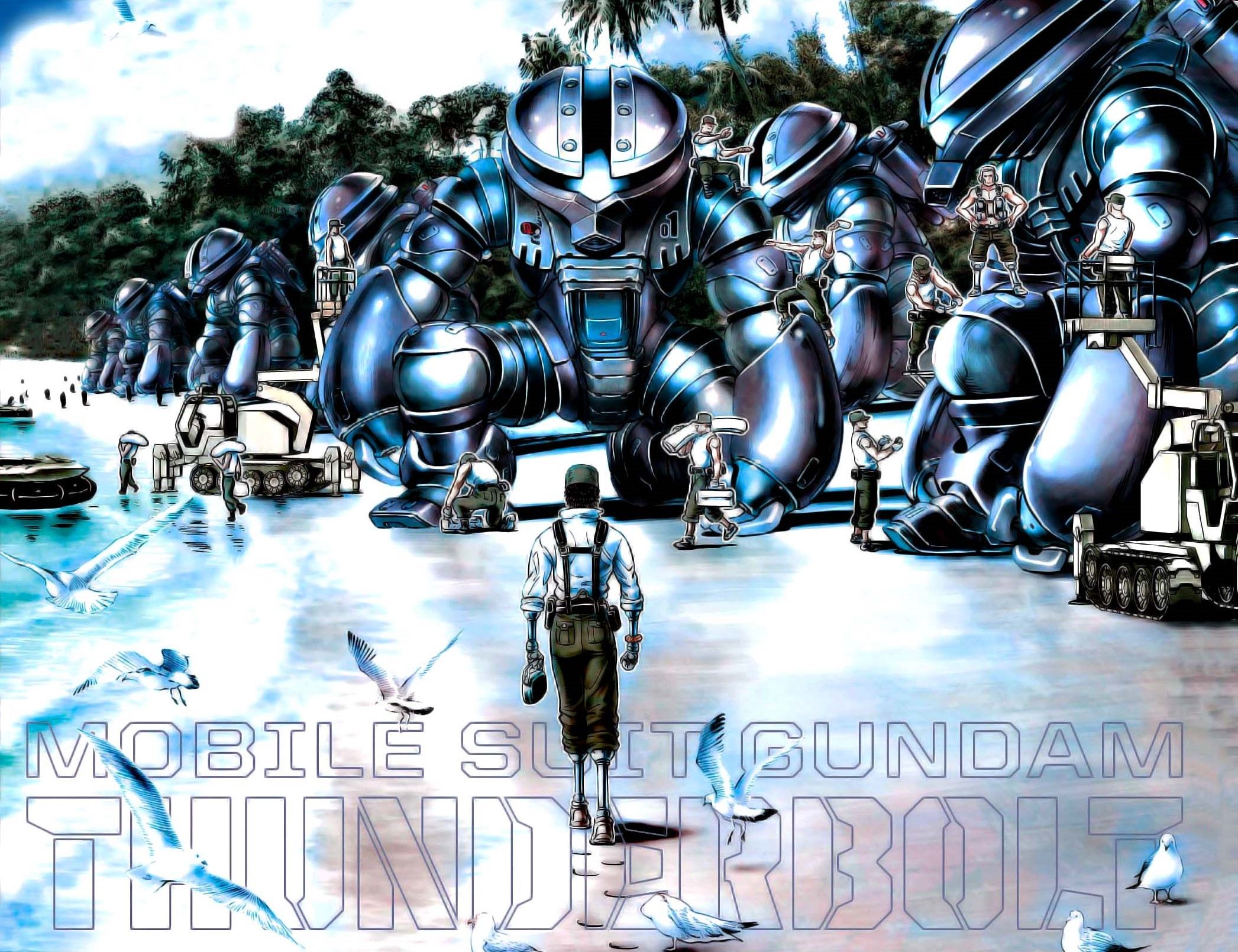 2093x1610 Download Anime Mobile Suit Gundam Thunderbolt HD Wallpaper