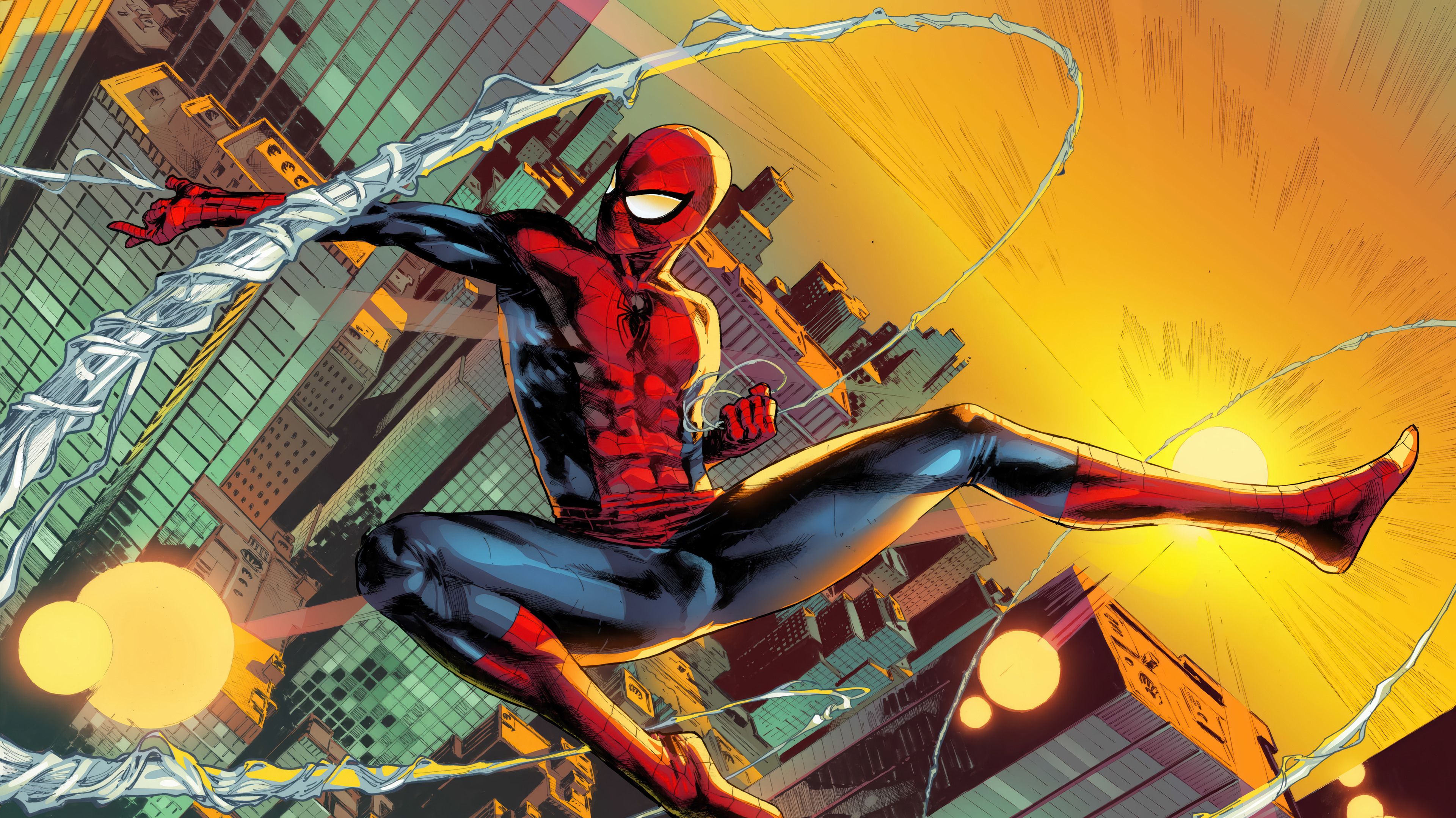 3840x2160 Spider Man Web 4K Wallpaper PC HD Q