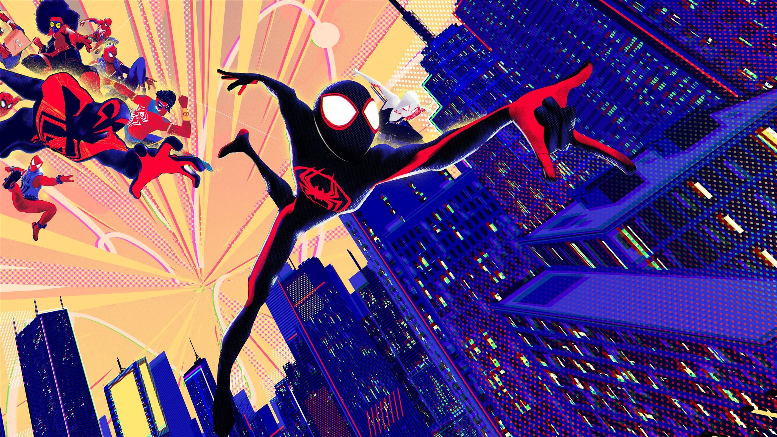 2560x1440 spider man across the spider verse ultra 8k iMac Wallpaper Download