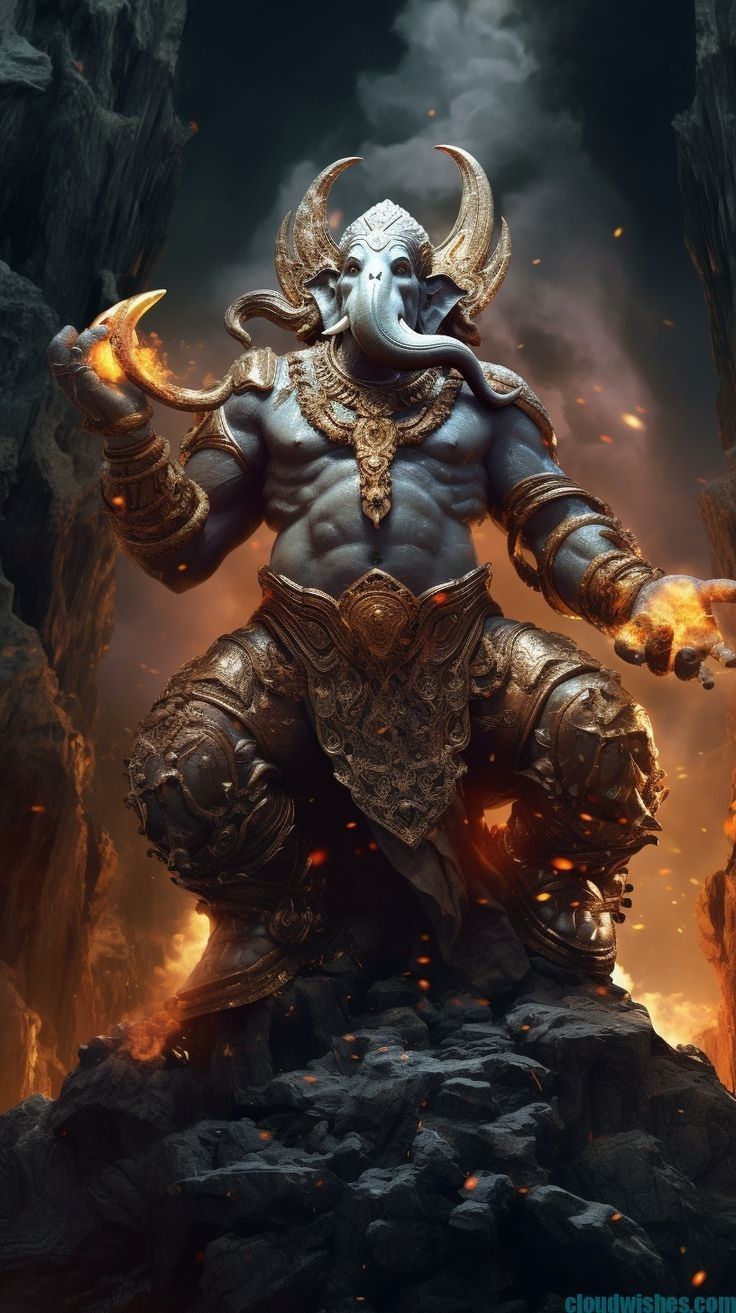 736x1313 Hanuman Image. Hanuman and ganesh, Angry ganesha, Powerful hanuman