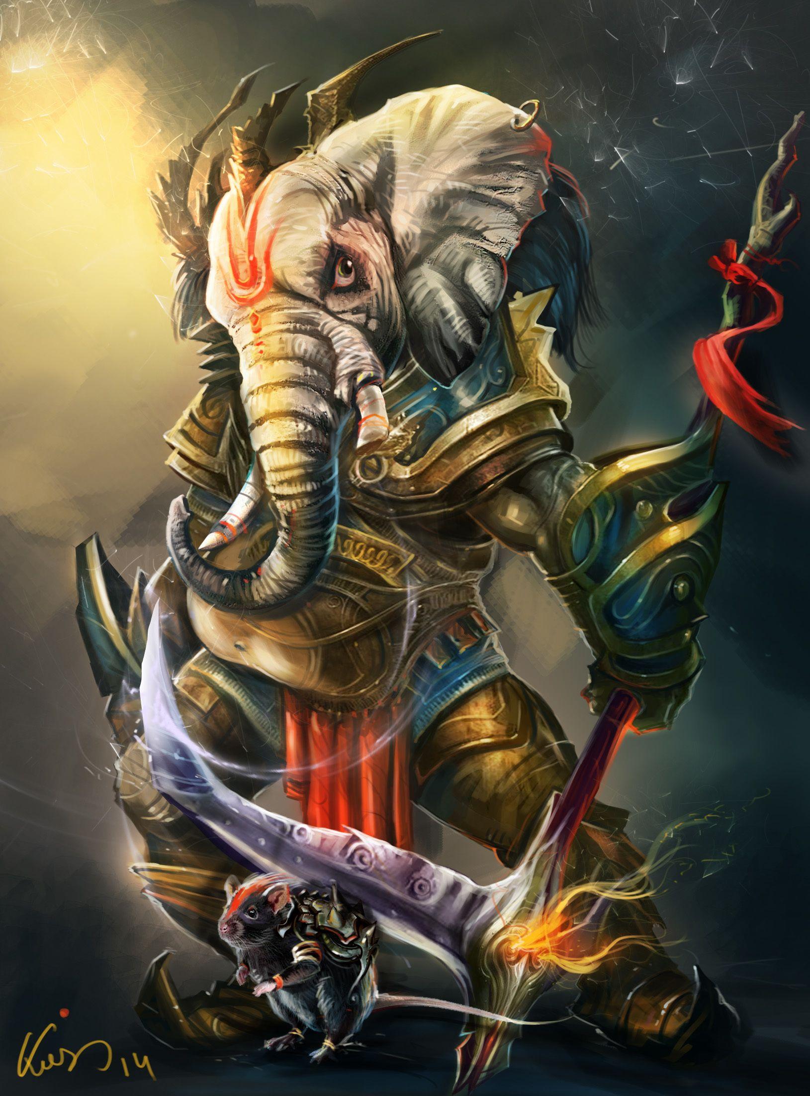 1629x2202 Angry Ganesh Wallpaper