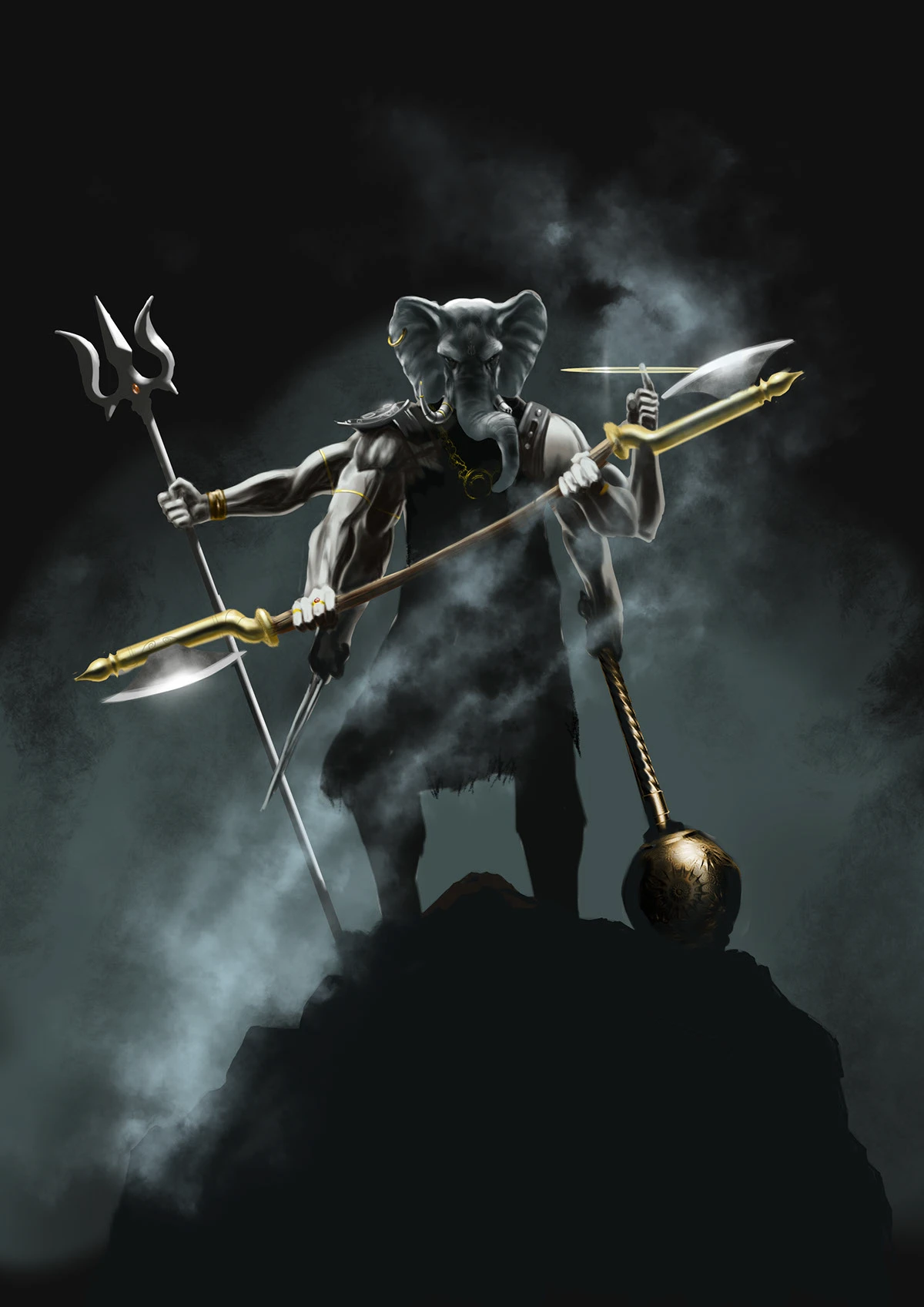 1200x1697 Ganesh Warrior - Behance