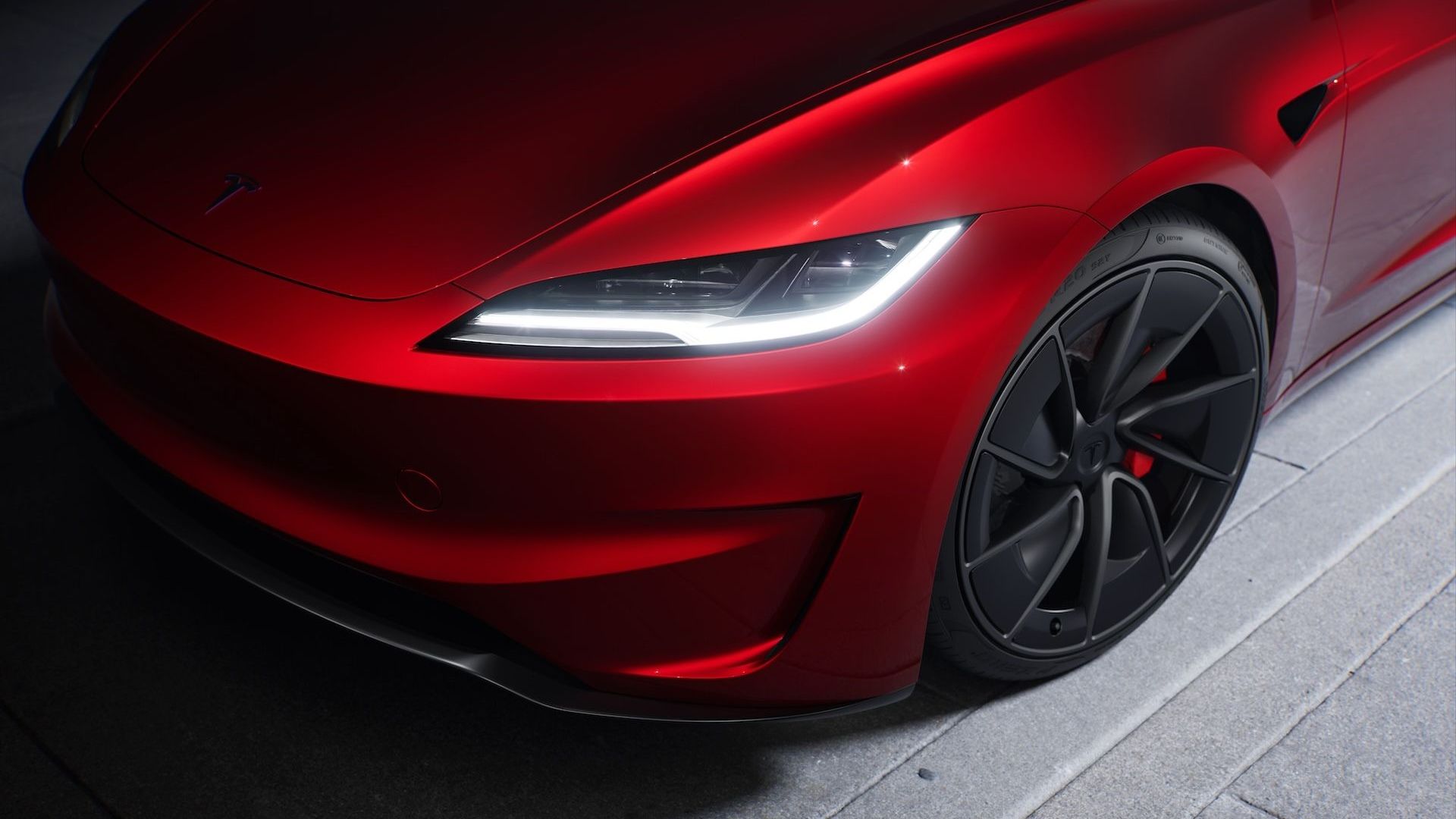 1920x1080 Tesla Model 3 Performance bows with adaptive suspension, track mode