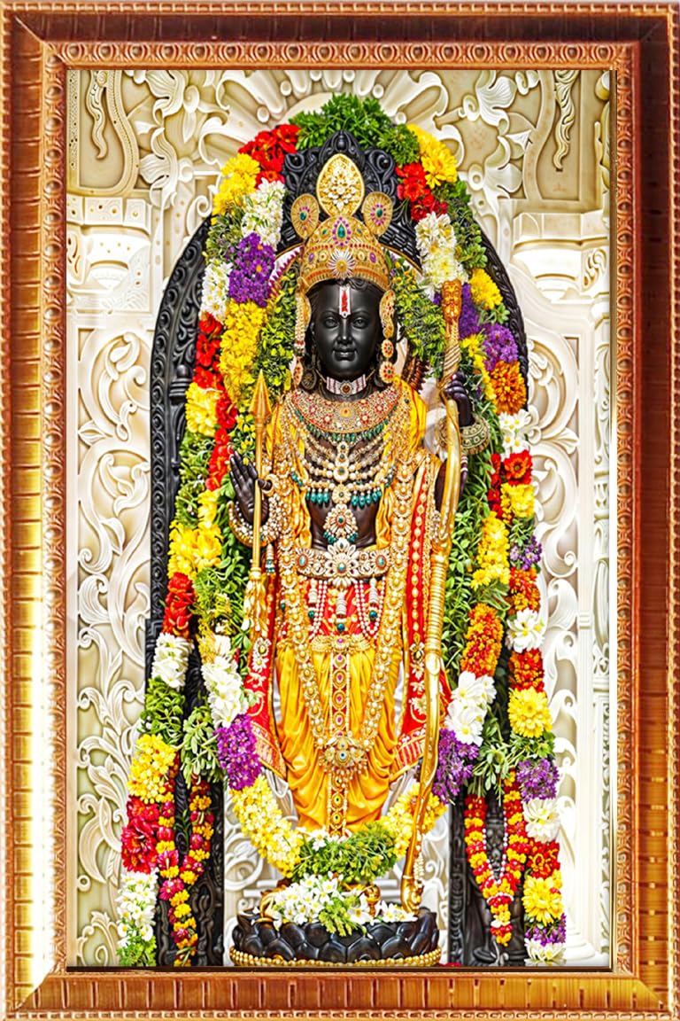 768x1152 manas Wallpaper Shri Ram ji Hindu God Photo Frame Painting Hanging Photo Frame Decorative Item for Living Room, Temple House, Home Decor and Wall Decoration 12x18inch : Amazon.in: Home & Kitchen