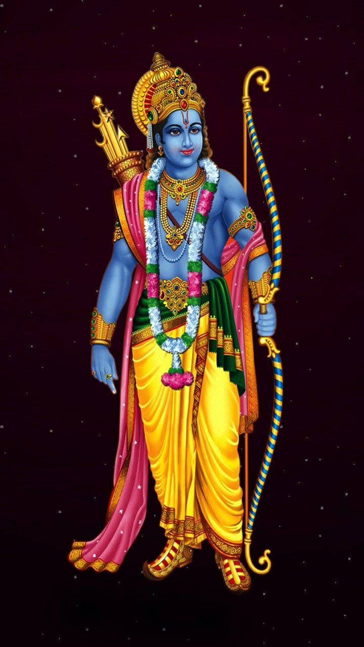 720x1280 Download Ram Ji In Night Sky Wallpaper