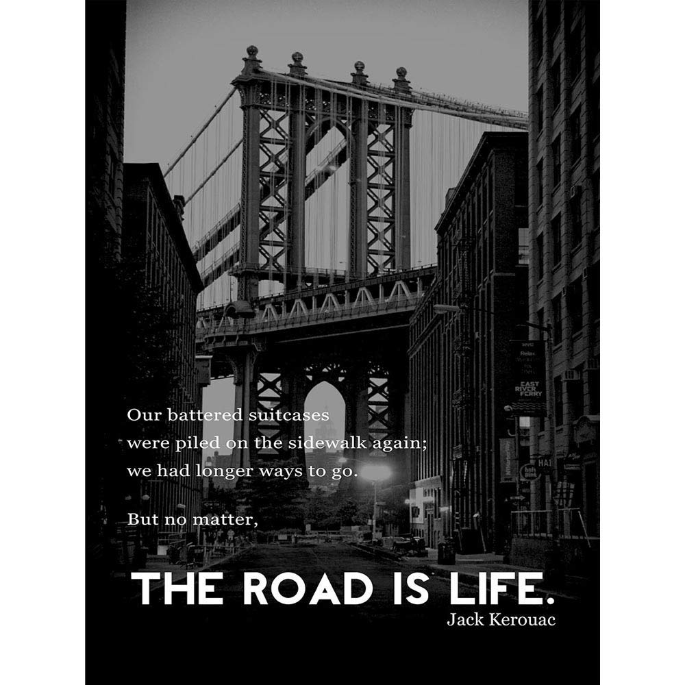 1000x1000 Amazon.co.jp: Jack Kerouac Lord Life Quotes Poster A4 Size [Interior Wallpaper] Painting Art Wallpaper Poster : DIY, Tools & Garden
