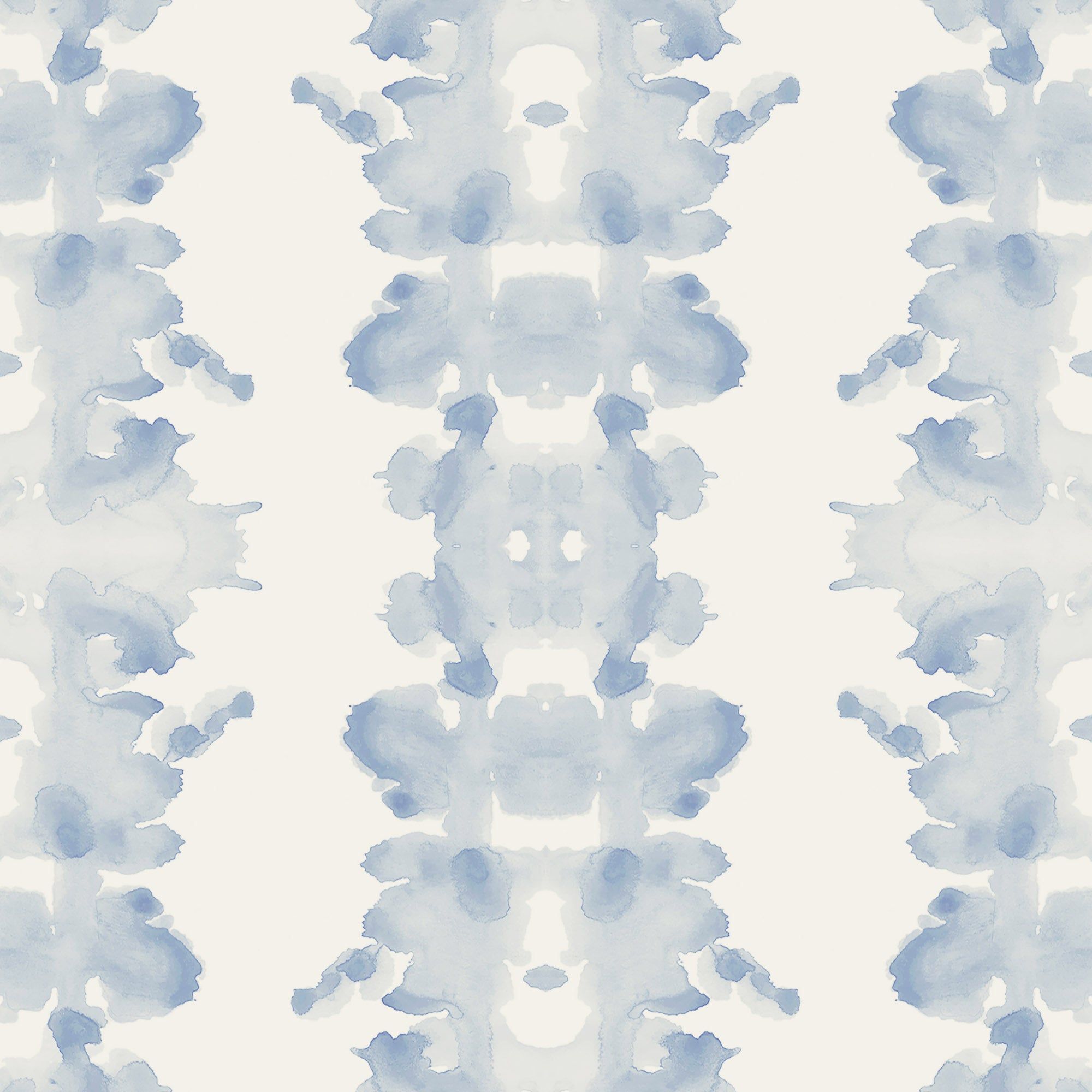 2000x2000 Inkblot in Blue Fabric