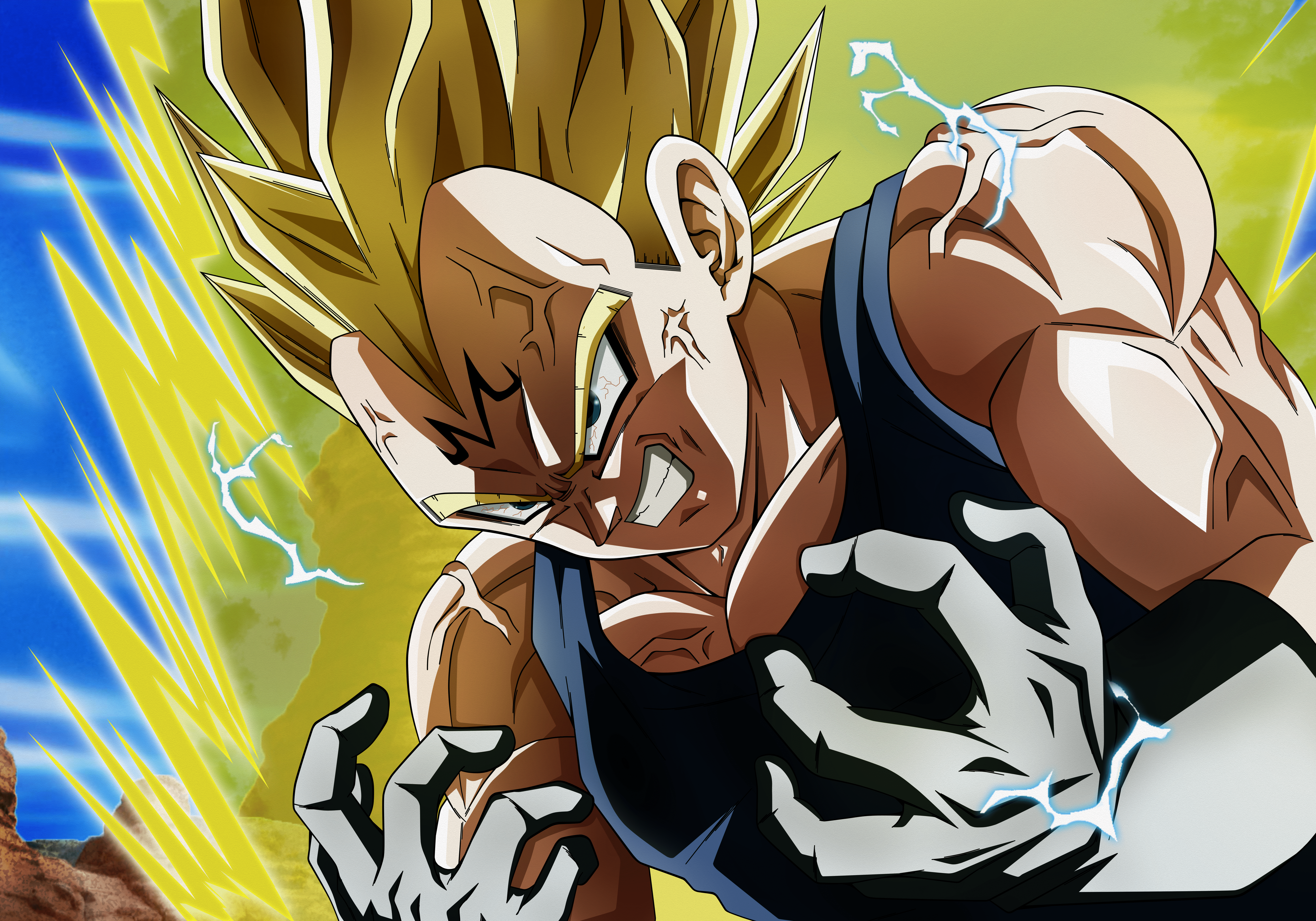 6500x4550 Majin Vegeta Unleashed Ball Super 4K Ultra HD Wallpaper
