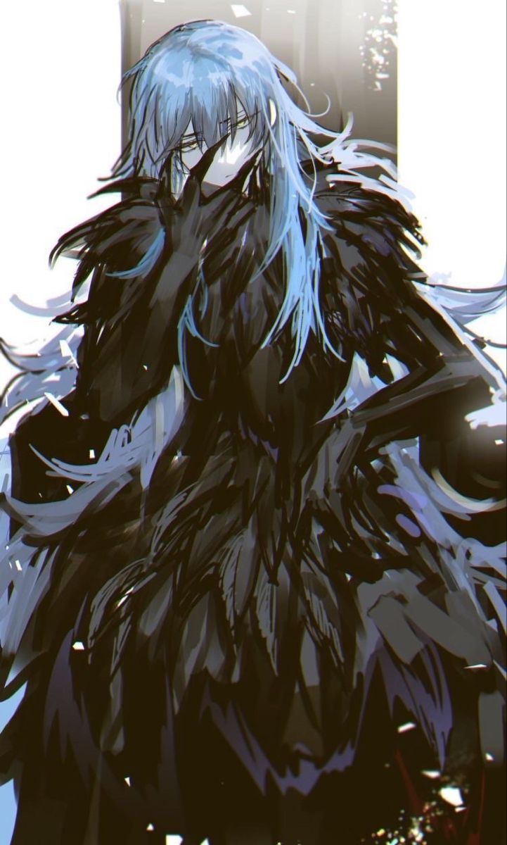 721x1200 Black and blue monster. Dark blue monster, Blue hair monster, Anime art