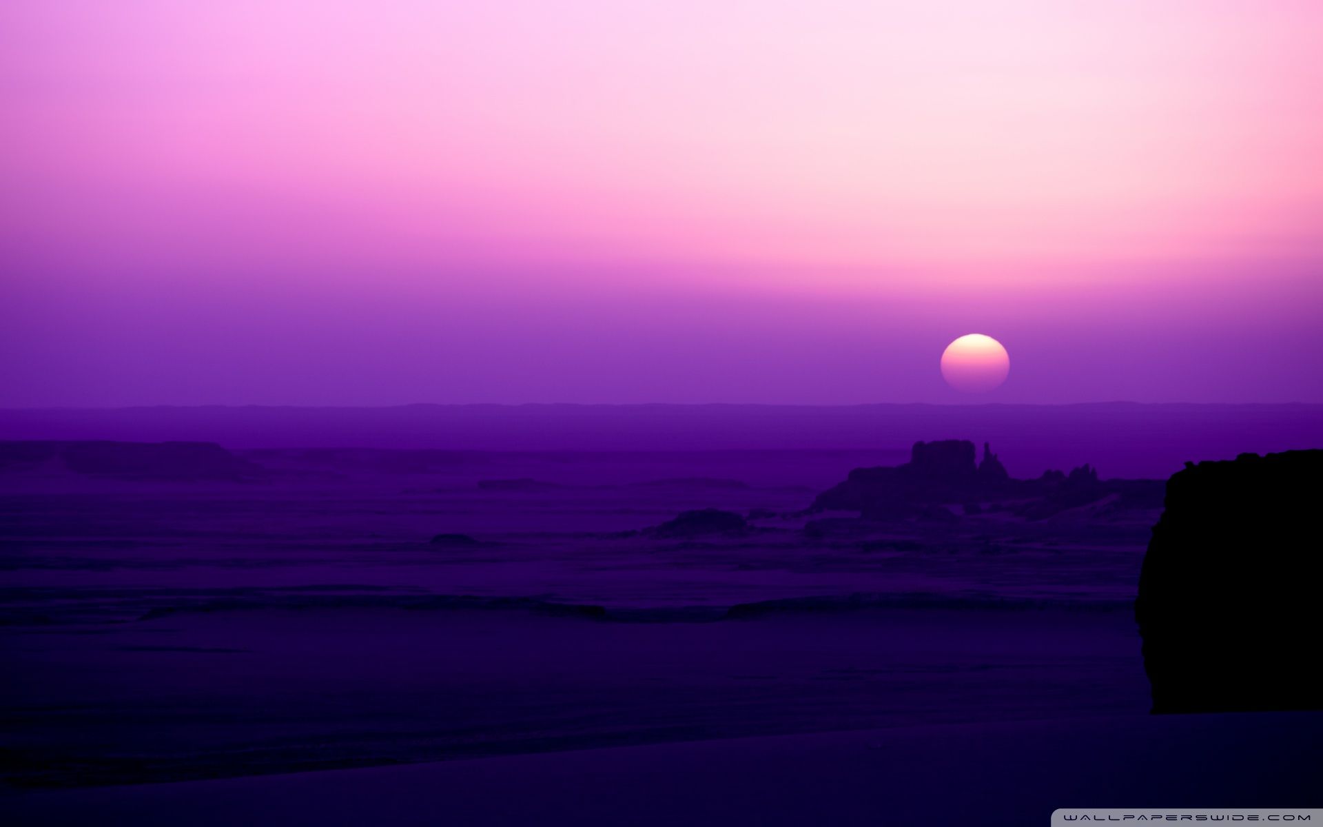 1920x1200 Purple Sunrise 4K UHD Wallpaper for UltraHD Desktop and TV : Dual Monitor : Smartphone and Tablet Devices