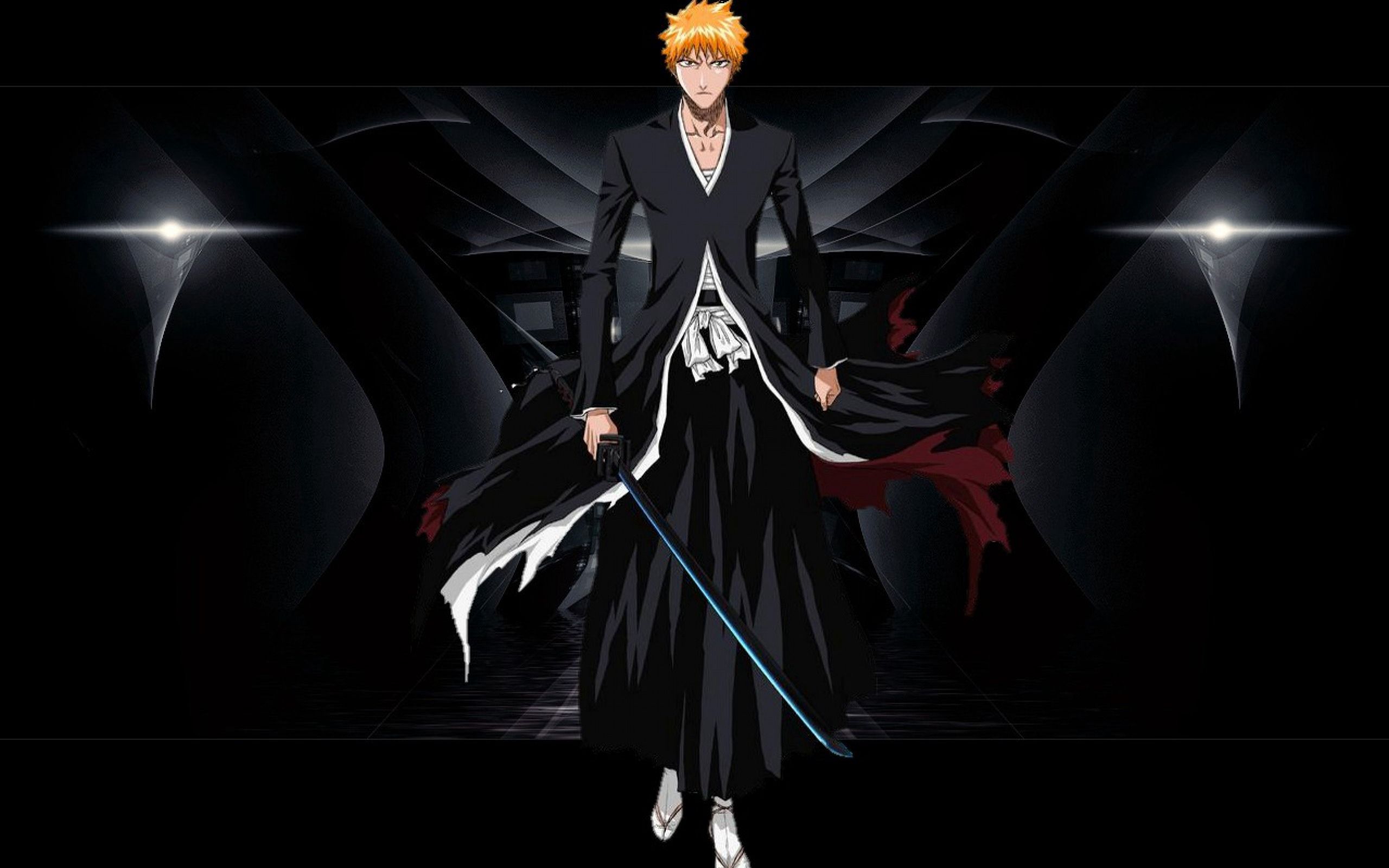 2560x1600 Desktop wallpaper: Zangetsu (Bleach), Anime, Bleach, Bankai, Ichigo Kurosaki, Orange Hair 4K free download for PC. 1506697