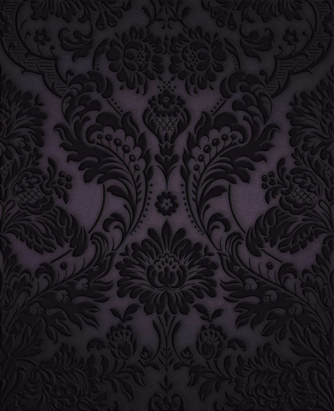1305x1606 Gothic Damask Plum Wallpaper