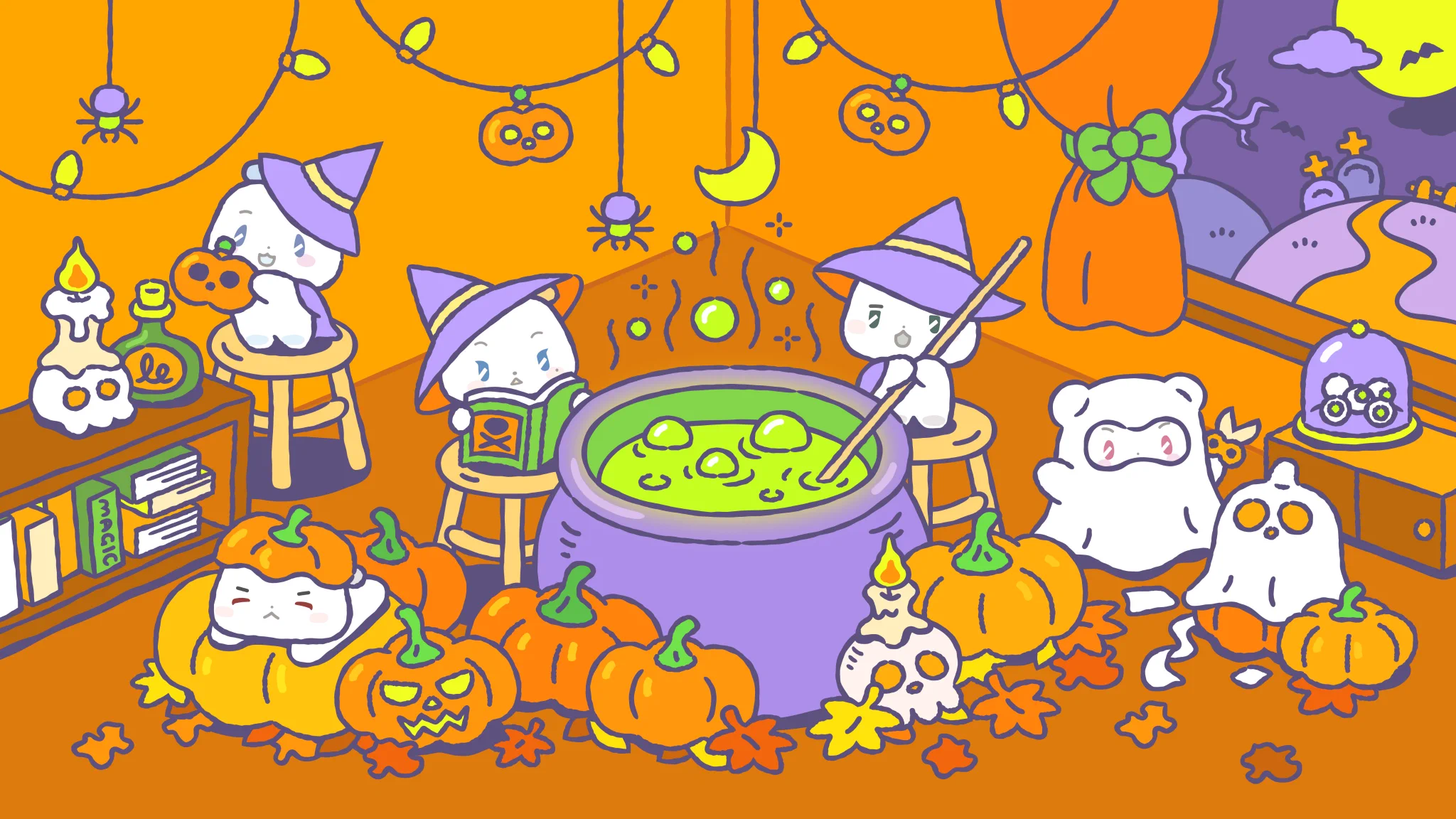 2048x1152 Jess On X: Meumemimu October 2026 Wallpaper (for Phone, Ipad Tablet, Pc) Halloween Meumemimu
