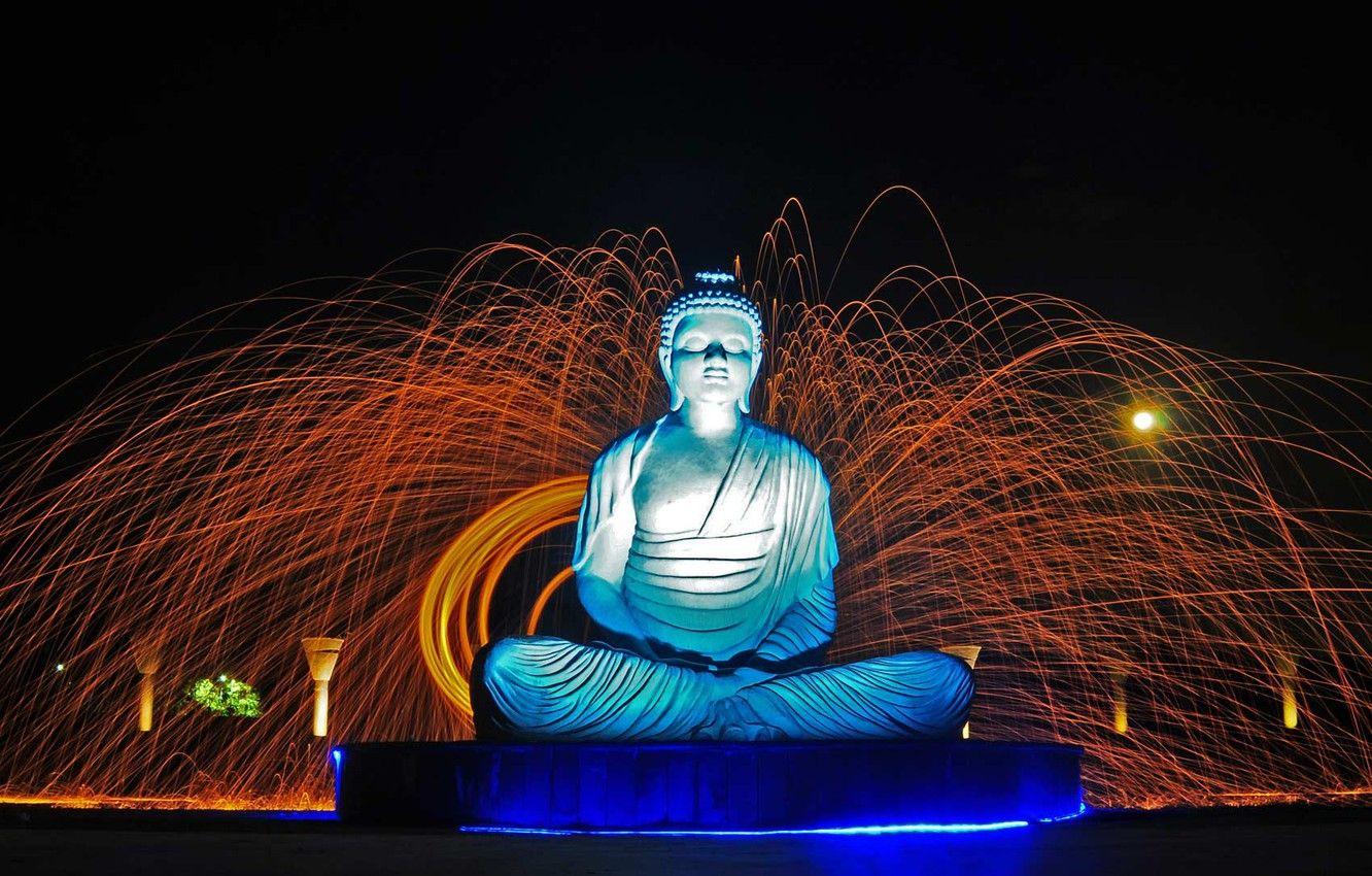 1332x850 Wallpaper India, Chandigarh, Garden Of Silence, Buddha statue image for desktop, section город