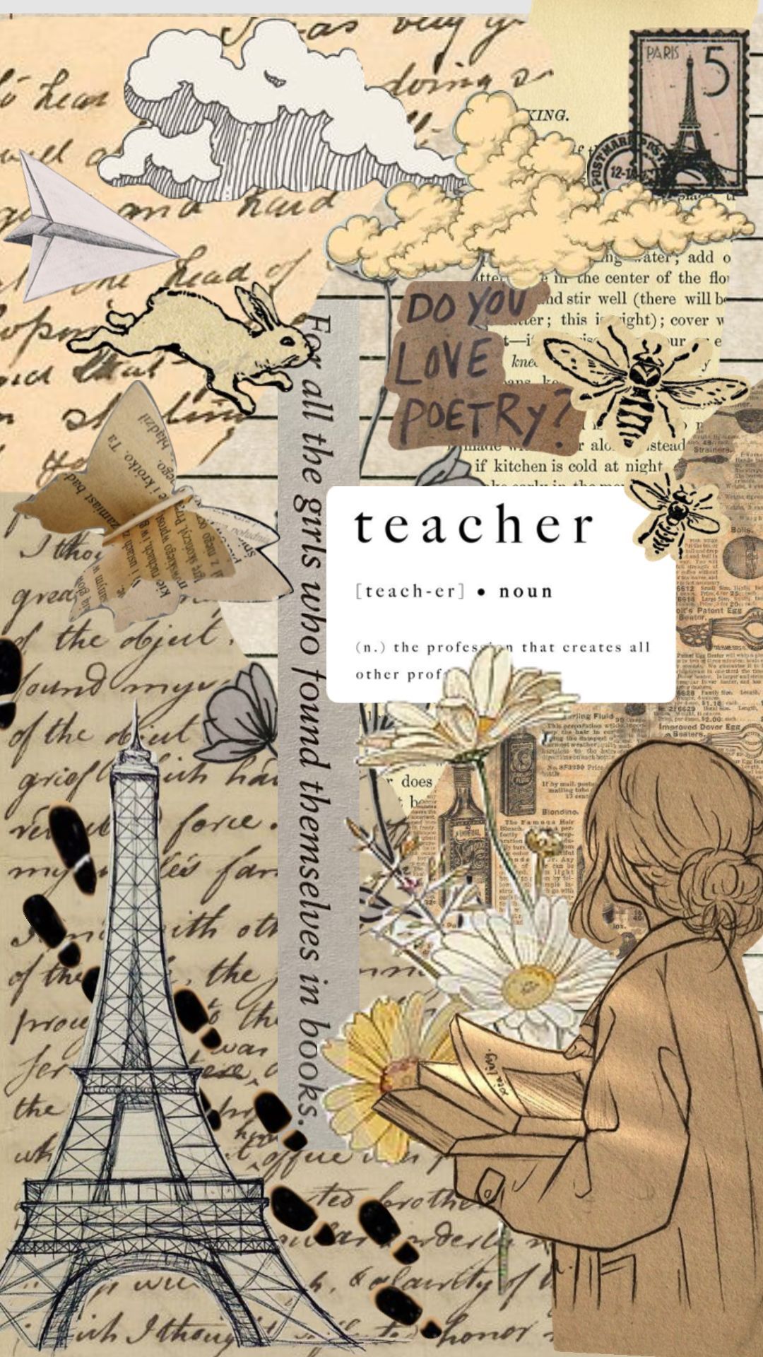 1080x1920 Cute Teacher Wallpaper