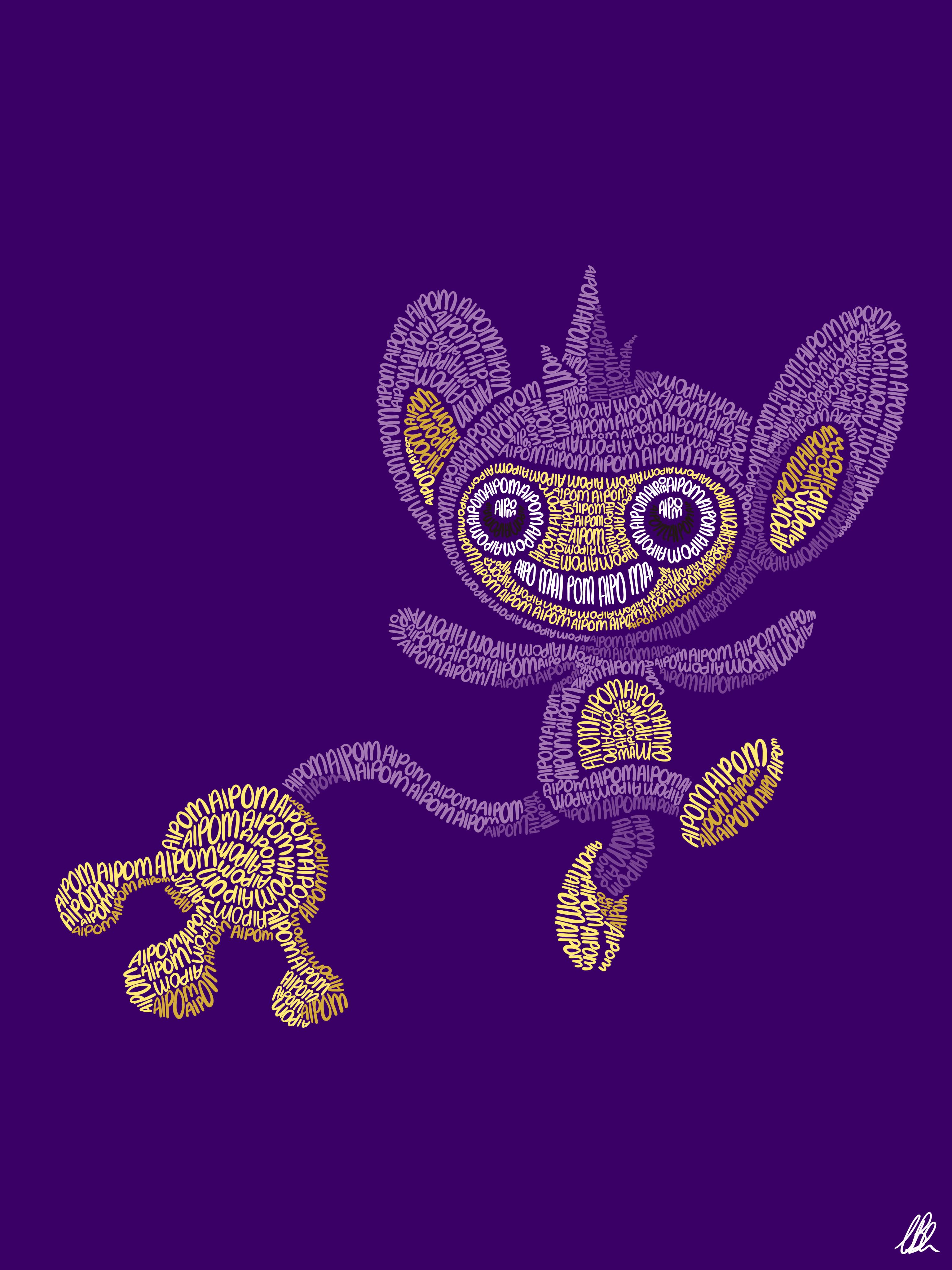 3072x4096 Aipom! I've been getting a lot of requests recently for pokemon I've done a while ago all of the pokemon done are on my instagram or twitter (links in comments)