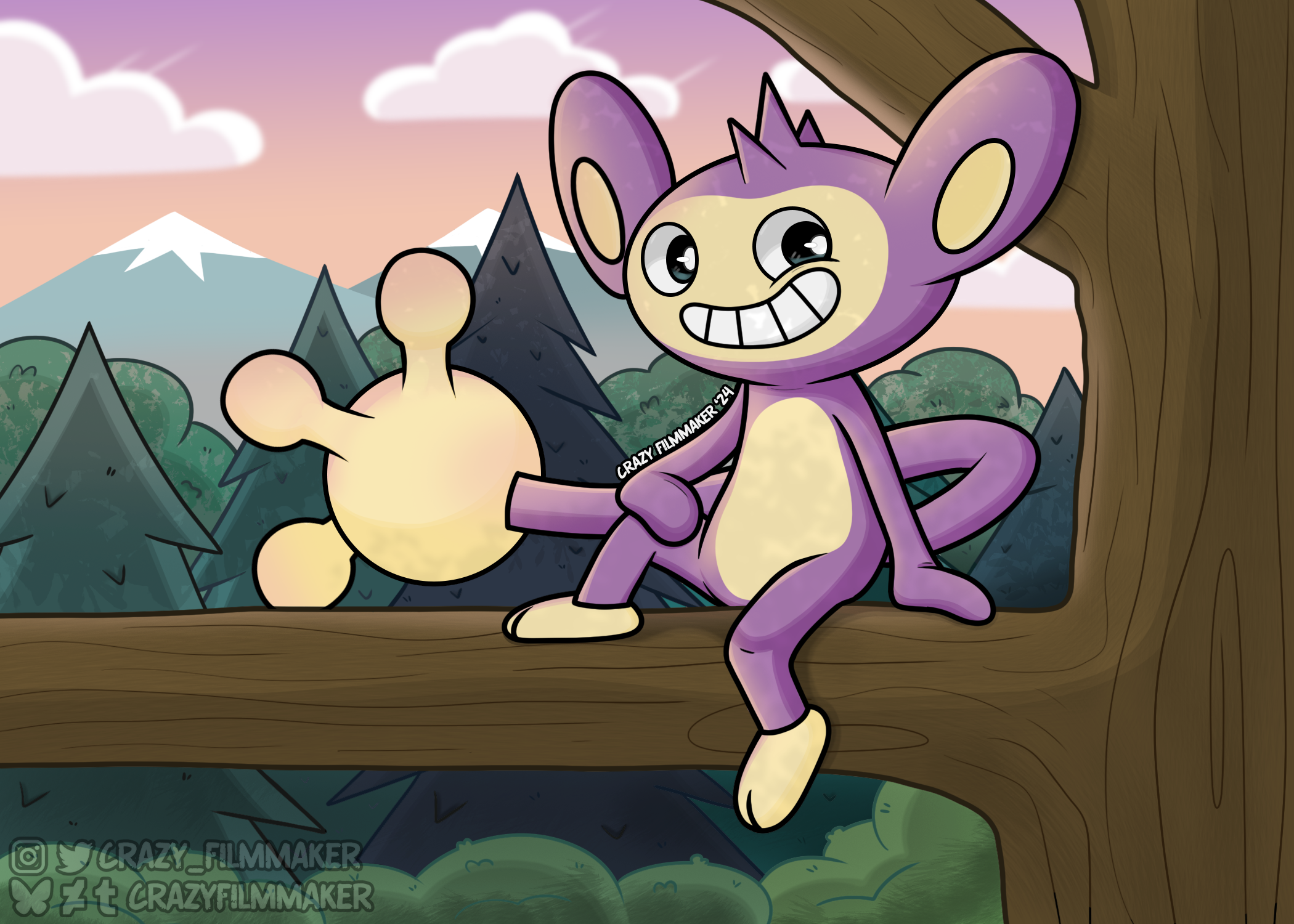 2100x1500 just an Aipom by CrazyFiImmaker on Newgrounds