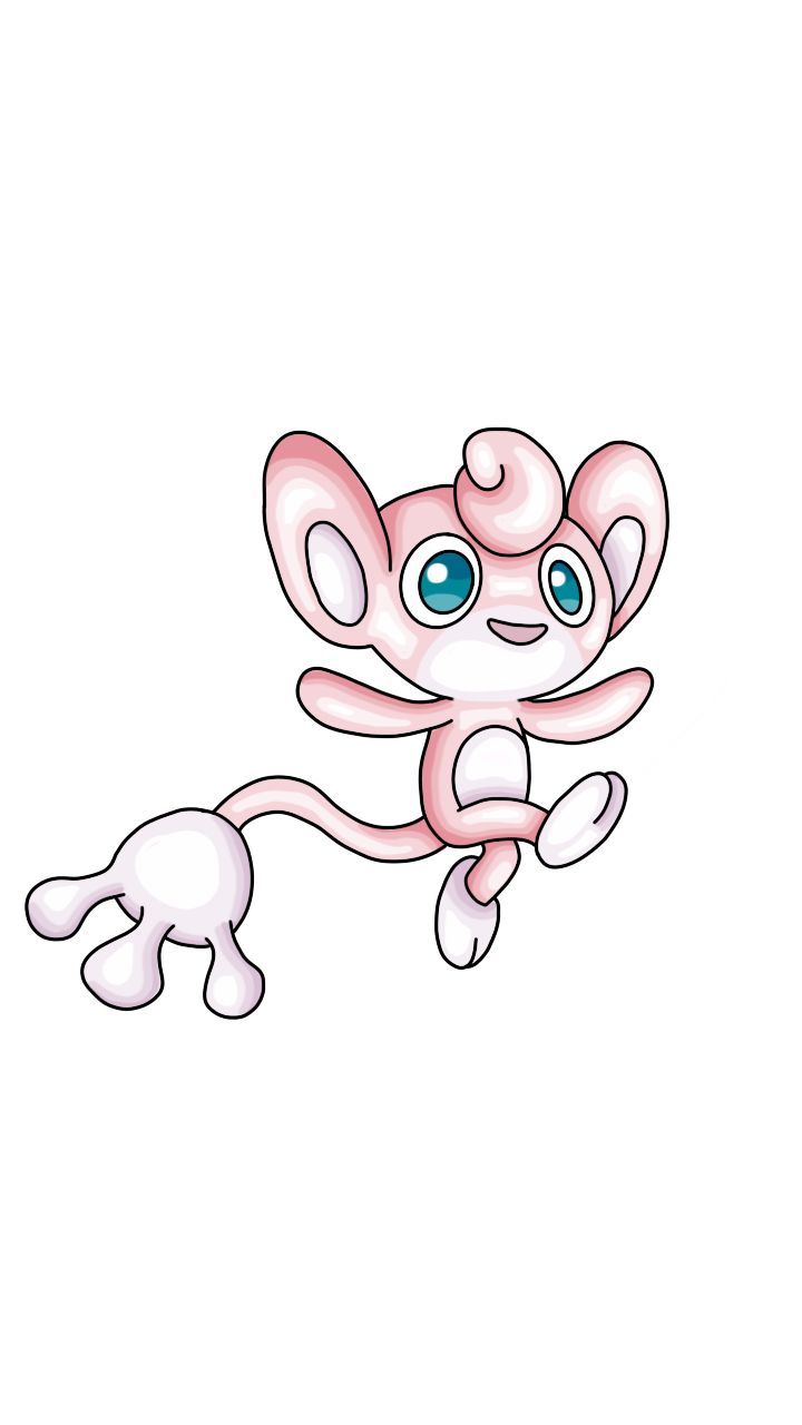 720x1280 A cute little fusions of aipom and wigglytuff !! [OC Art]