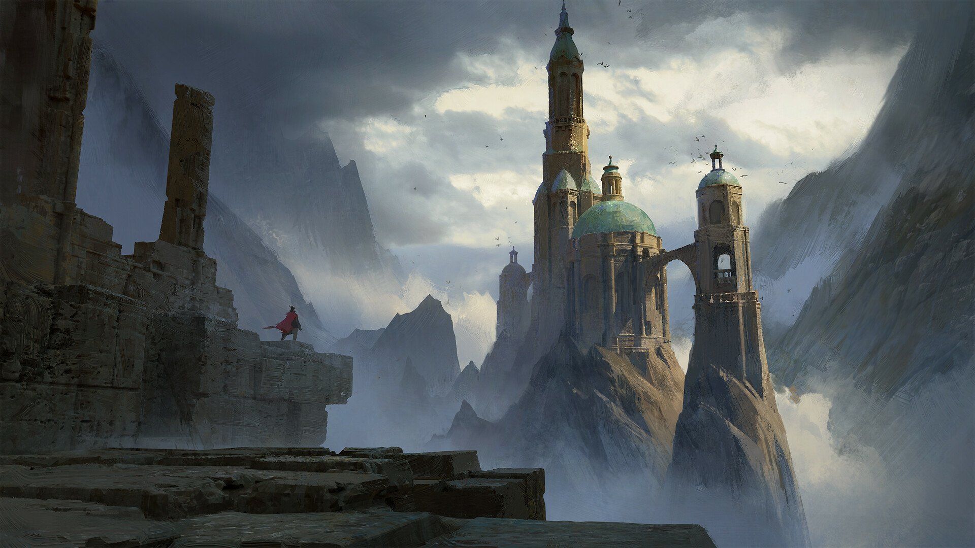 1920x1080 Enchanted Fortress: HD Fantasy Castle Wallpaper