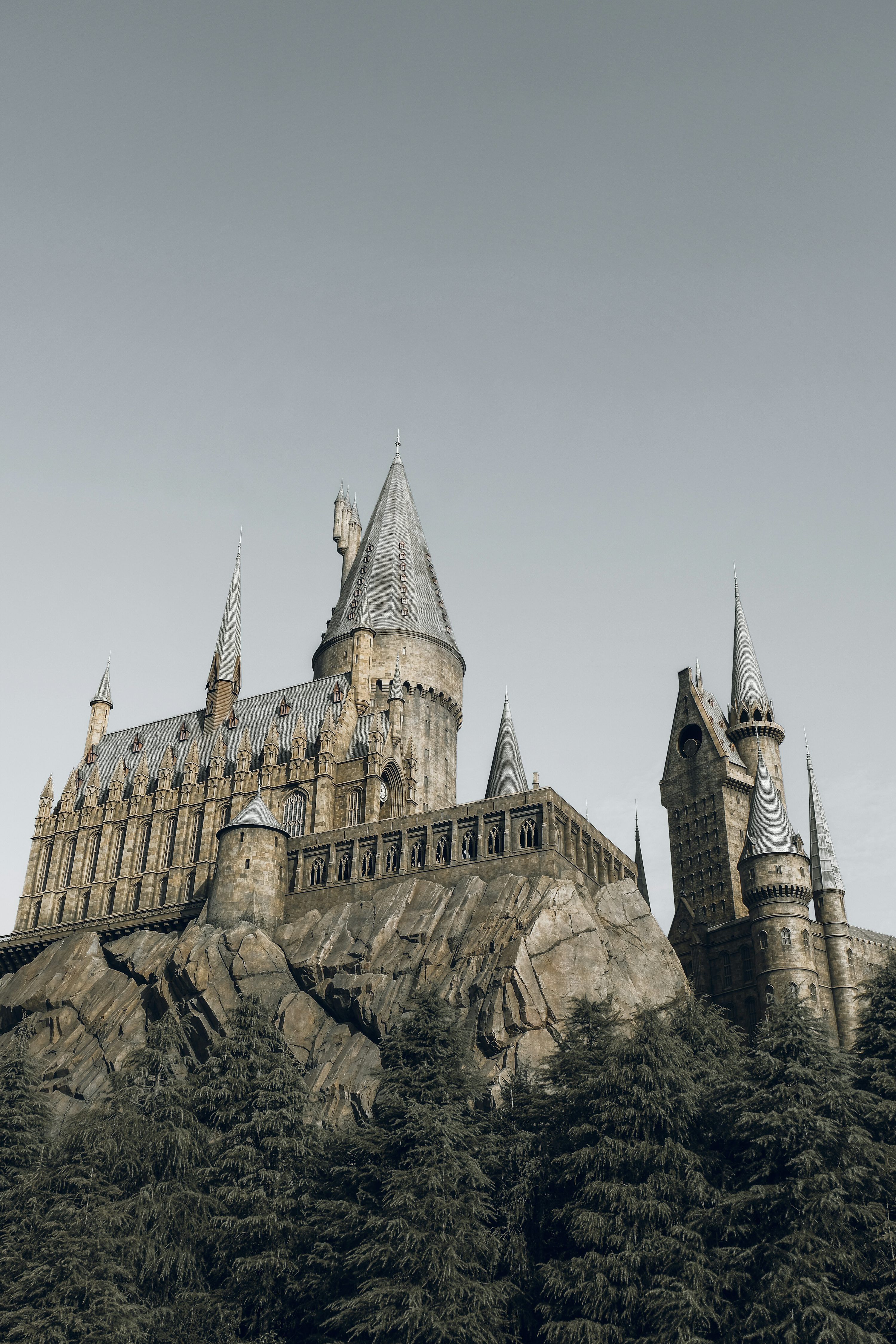 3000x4500 A castle on a hill with a sky background