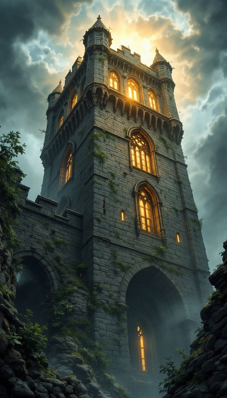 768x1344 Download Medieval Tower Standing Image, Medieval, Castle