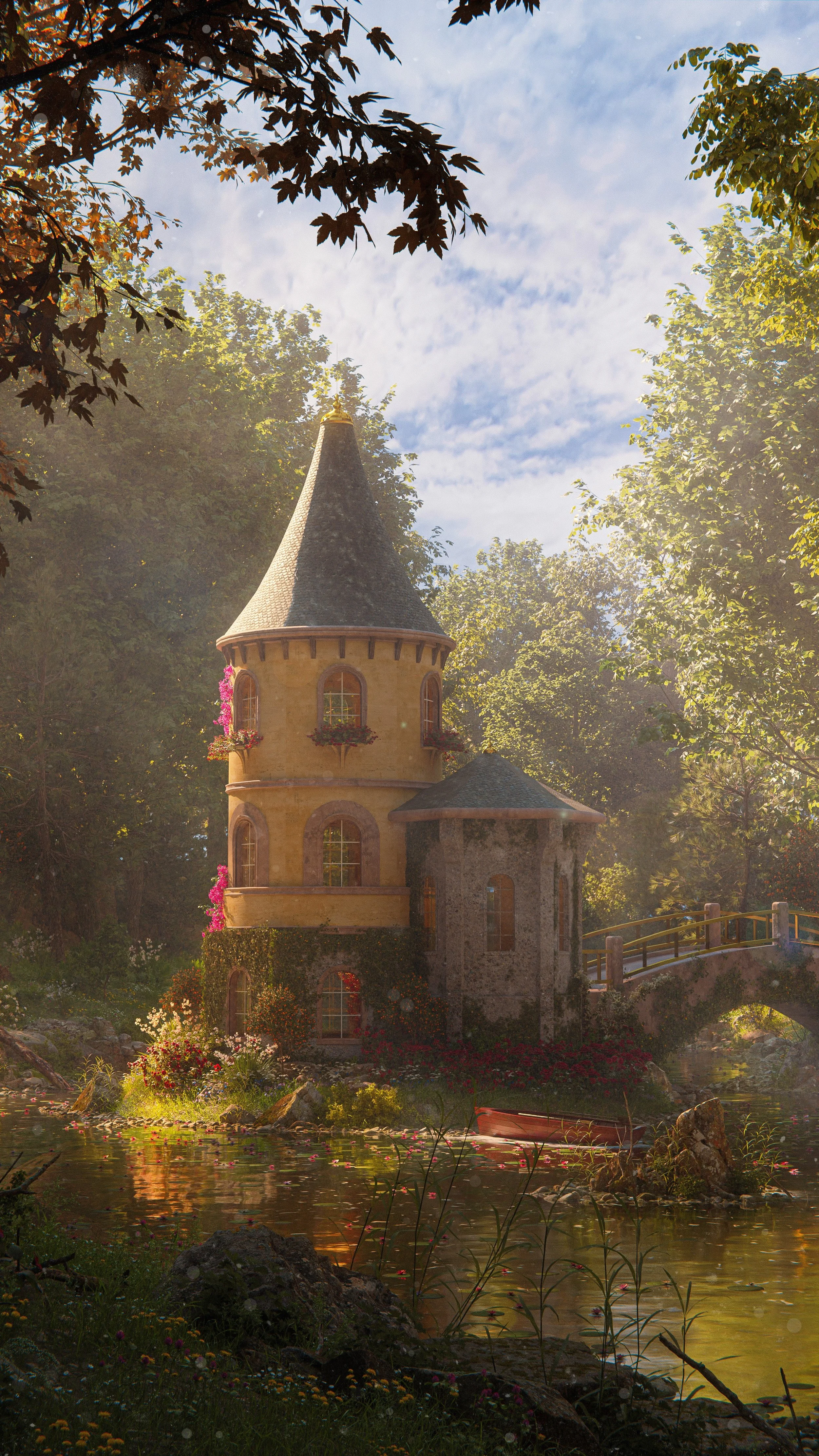 2500x4444 Castle in the Woods + 4k